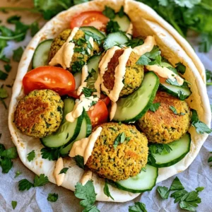 To make crispy baked falafel, gather these simple ingredients: - 1 cup dried chickpeas (soaked overnight) - 1 small onion, finely chopped - 2 cloves garlic, minced - 1/4 cup fresh parsley, finely chopped - 1/4 cup fresh cilantro, finely chopped - 1 teaspoon ground cumin - 1 teaspoon ground coriander - 1/2 teaspoon baking powder - Salt and freshly ground pepper, to taste - 3 tablespoons extra virgin olive oil - Optional: pita bread, hummus, and an assortment of fresh vegetables for serving Soaking the chickpeas is key for the best falafel. Dried chickpeas need to soak overnight in water. This step helps them soften, making them easier to blend. It also helps create a better texture in the falafel. If you skip soaking, your falafel will not hold together well. I always recommend using fresh herbs. Fresh parsley and cilantro add a bright flavor that dried herbs cannot match. The spices, like cumin and coriander, are crucial too. They provide that unique taste that makes falafel so special. Each serving of crispy baked falafel offers a healthy option. Here’s a quick look at the nutritional values: - Calories: Approximately 150 - Protein: 6g - Fat: 6g - Carbohydrates: 20g - Fiber: 5g These values can vary based on the exact ingredients and serving sizes. This dish provides a good mix of protein and fiber. It’s a satisfying choice for a meal or snack. For more details, check out the full recipe. To make crispy baked falafel, start by soaking your chickpeas overnight. This step is key for softening them. After soaking, drain and rinse the chickpeas well. Next, chop your onion, garlic, parsley, and cilantro finely. Place these in a food processor along with the chickpeas, cumin, coriander, baking powder, salt, and pepper. Pulse the mixture until it becomes coarse and grainy. Be careful not to blend it into a paste. You want to feel some texture. Once mixed, transfer it to a bowl and let it rest for about 30 minutes. This helps it hold its shape better. Preheat your oven to 400°F (200°C). Line a baking sheet with parchment paper to prevent sticking. With slightly wet hands, shape the mixture into small balls or patties. Make sure to keep them spaced apart on the baking sheet. Drizzle the shaped falafel with olive oil. This oil helps create a crispy layer. Bake them for 25-30 minutes. Halfway through, flip the falafel over to ensure even browning. Look for a golden, crunchy exterior when they are done. When shaping falafel, keep your hands moist. This helps prevent sticking. Aim for golf ball-sized pieces, which cook evenly. If the mixture feels too dry, add a splash of water. If it’s too wet, add a bit of flour. Take your time to form each piece. This ensures they hold together during baking. For a fun twist, try making them into small patties for a different texture. Serve them warm and enjoy their crispy goodness alongside your favorite dips and veggies. For a complete guide, check the Full Recipe. To make your falafel crispy, follow these tips: - Use soaked, dried chickpeas. Canned chickpeas can make falafel soggy. - Pulse the mixture until it's coarse. A smooth paste won't hold its shape. - Coat the falafel well in olive oil. This helps create a crunchy exterior. - Bake at a high temperature. 400°F (200°C) is perfect for crispiness. Watch out for these common errors: - Over-processing the chickpeas. It should be textured, not a paste. - Skipping the resting time. This step makes the mixture easier to shape. - Not flipping falafel halfway. This ensures even browning on both sides. - Forgetting to space them out. Crowding the pan can lead to steaming rather than baking. Enhance your falafel with these ideas: - Add spices like smoked paprika or cayenne for heat. - Mix in other herbs, like mint or dill, for fresh flavors. - Serve with toppings like pickled vegetables or spicy sauce. - Pair falafel with dips like tahini or tzatziki for added taste. For the full recipe, check the Crispy Baked Falafel section. {{image_4}} Crispy baked falafel is both gluten-free and vegan. Chickpeas are naturally gluten-free, making them a great choice. If you want a gluten-free binder, use ground flaxseed. Just mix one tablespoon of flaxseed with two tablespoons of water. Let it sit for a few minutes until it thickens. This helps hold the falafel together. You can change the flavor of your falafel by adding different spices and herbs. Try adding smoked paprika for a smoky taste. Or add a pinch of cayenne for some heat. Fresh herbs like dill or mint also work well. Mix and match to find your favorite combination. Serve crispy baked falafel with tasty dips and sides. Hummus is a classic choice, but tzatziki is also excellent. You can also try tahini sauce for a nutty flavor. For sides, fresh veggies, like sliced cucumbers and tomatoes, add color and crunch. Pita bread is perfect for wrapping falafel and veggies together. For a full meal, add a salad on the side. Enjoy experimenting with these variations to make your crispy baked falafel even better! For the full recipe, check out the previous section. To keep your leftover falafel fresh, place them in an airtight container. If you have more than one layer, add parchment paper between layers. This helps keep them from sticking together. Store the container in the fridge for up to four days. If you want to enjoy them later, freezing is a great option. To reheat your falafel, use the oven. Preheat your oven to 350°F (175°C). Place the falafel on a baking sheet. Heat for about 10-15 minutes. This method will bring back the crispy texture. You can also use an air fryer if you have one. Set it to 350°F (175°C) and heat for about 5-7 minutes. If you plan to freeze your falafel, shape them first. Place the uncooked falafel on a baking sheet. Freeze them for a few hours until solid. After that, transfer them to a freezer bag. They can last up to three months in the freezer. When you’re ready to eat, bake them straight from the freezer. Just add a few extra minutes to the cooking time. For the full recipe, check the earlier section. Yes, you can use canned chickpeas. They save time and are convenient. When using canned chickpeas, rinse and drain them well. You can skip the soaking step. However, the texture may be softer, so adjust your blending time. Avoid over-processing to keep some texture. This step helps the falafel hold its shape. The falafel is cooked when it turns golden brown. This usually takes about 25 to 30 minutes in the oven. Flip them halfway for even cooking. You can check the texture; it should be crispy on the outside and firm inside. If they feel soft or mushy, they need more time. Always let them cool a bit before serving. Crispy baked falafel pairs well with many sides. Here are some great options: - Pita bread - Hummus - Tahini sauce - Tzatziki - Fresh vegetables like cucumbers and tomatoes - A simple salad These sides add flavor and nutrition, making your meal balanced and delicious. You can try different dips to find your favorite combination. For the full recipe, check the recipe section above. Crispy baked falafel is easy and fun to make. We covered the best ingredients, step-by-step instructions, and how to store the falafel. You learned tips for that perfect crunch and variations to spice things up. Remember, using fresh herbs and spices can bring more flavor to your dish. With these techniques, you can enjoy crispy falafel any time. Now, go ahead and make your own tasty batch!