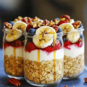 To create the perfect Maple Pecan Overnight Oats, gather these simple ingredients: - 1 cup rolled oats - 2 cups almond milk (or any milk of your choice) - 1/4 cup pure maple syrup - 1/2 cup Greek yogurt (or your favorite dairy-free alternative) - 1/2 teaspoon vanilla extract - 1/2 teaspoon ground cinnamon - 1/4 teaspoon sea salt - 1/2 cup pecans, roughly chopped - Fresh fruit (such as sliced bananas or a mix of berries) for topping Each ingredient plays a role in flavor and texture. The rolled oats provide a hearty base. Almond milk offers creaminess, while maple syrup gives that sweet, rich taste. Greek yogurt adds protein and smoothness, balancing the oats perfectly. Vanilla and cinnamon enhance the flavor, making each bite delightful. The sea salt brings out the sweetness, and pecans add crunch. Fresh fruit on top makes it colorful and adds freshness. For the full recipe, check out the details on how to prepare this delicious dish. First, grab a large mixing bowl. In this bowl, combine 1 cup of rolled oats, 2 cups of almond milk, and 1/4 cup of pure maple syrup. Add 1/2 cup of Greek yogurt, 1/2 teaspoon of vanilla extract, 1/2 teaspoon of ground cinnamon, and 1/4 teaspoon of sea salt. Use a whisk or spoon to stir everything together. Keep mixing until the mixture looks creamy and well blended. This step is key for great texture. Next, take 1/2 cup of roughly chopped pecans. Gently fold them into the oat mixture. Make sure to distribute the pecans evenly throughout. This adds a nice crunch and nutty flavor that makes each bite special. Now it’s time to store your mixture. Spoon the oats into mason jars or any airtight containers you have. Seal each container tightly. This helps keep your oats fresh. Place the jars in the refrigerator. Let them chill for at least 6 hours, but overnight is best. This soaking time allows the oats to absorb all the flavors. When you’re ready to eat, just stir, add some fresh fruit, and enjoy! For the full recipe, check here. The best soaking time for your oats is overnight. This gives the oats time to soak up the flavors. If you wait six hours, that works too, but overnight is best. The oats will become soft and creamy. You want each bite to be full of flavor. Top your oats with fresh fruit. Sliced bananas and a mix of berries are my favorites. You can also sprinkle extra chopped pecans on top for a nice crunch. For a pretty display, layer your oats in clear jars. A light dusting of cinnamon and a drizzle of maple syrup makes it look inviting. If you like your oats sweeter, add more maple syrup. Start with a little and taste as you go. This way, you can get the sweetness just right for your palate. Remember, everyone enjoys different levels of sweetness! {{image_4}} If you want to make your Maple Pecan Overnight Oats dairy-free, it's easy! You can swap out Greek yogurt for a dairy-free yogurt. Look for almond, coconut, or oat yogurt. For milk, use almond milk, coconut milk, or any other plant-based milk. These swaps keep the oats creamy and tasty. Want to spice things up? You can add a sprinkle of nutmeg or ginger to your oats. Just a pinch of these spices can make a big difference. They add warmth and depth to the flavor. You can also try cinnamon, which is already in the recipe. Each spice gives the oats a new twist. If you or someone you know has nut allergies, no worries! You can easily replace pecans. Try sunflower seeds or pumpkin seeds instead. These seeds will give you a nice crunch without any nuts. You can also add seeds to boost nutrition. Just make sure to adjust the amount to keep the taste balanced. For the full recipe, check out the Full Recipe section. Store your Maple Pecan Overnight Oats in airtight containers. This keeps the oats fresh and tasty. You can use mason jars or any container with a tight seal. Make sure to fill the jars to minimize air inside. Less air means less chance of spoilage. When you store the oats in the fridge, they stay fresh for up to five days. This makes them great for meal prep. You can make a batch on Sunday and enjoy them all week. Just remember to check for any off smells or changes in texture before eating. If you have leftovers, you can freeze the oats. Scoop portions into freezer-safe containers. Leave some space at the top because the oats will expand. You can freeze them for up to three months. When you're ready to eat, thaw them overnight in the fridge. Then, stir and enjoy! Yes, you can make Maple Pecan Overnight Oats ahead of time. I suggest making them the night before. This allows the oats to soak and soften. You can store the jars in the fridge for 3 to 5 days. Just keep them sealed well. This way, you have a quick breakfast ready to go! If you need a substitute for maple syrup, consider using honey or agave syrup. Both options will add sweetness. You could also use brown sugar mixed with water. Each alternative brings a slight change in flavor but keeps it sweet. Yes, overnight oats are healthy! They are packed with fiber from the oats. This keeps you full longer. Greek yogurt adds protein, great for muscle health. Pecans provide healthy fats and nutrients. Plus, if you add fresh fruit, you boost the vitamins even more! To enjoy your oats warm, you can reheat them in the microwave. Just take off the lid, and heat for 30 seconds at a time. Stir in between to check the warmth. You can also enjoy them cold straight from the fridge. Both ways are tasty! This blog post showed you how to make maple pecan overnight oats. You learned the perfect ingredients, mixing steps, and tips for a tasty breakfast. Remember to soak the oats overnight for the best flavor. You can customize this recipe with different fruits and spices. Enjoy experimenting with dairy-free or nut-free options. With the right storage, your oats stay fresh for days. Now it’s time to try this easy and healthy recipe on your own!