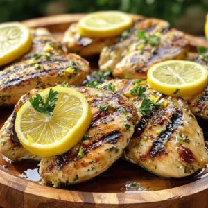 To make Easy Greek Lemon Chicken, you need just a few simple, fresh ingredients. Here’s what you’ll need: - 4 boneless, skinless chicken breasts - 1/4 cup extra virgin olive oil - 3 tablespoons freshly squeezed lemon juice - Zest of 1 medium lemon - 3 cloves garlic, finely minced - 1 tablespoon dried oregano, preferably Greek - 1 teaspoon sea salt - 1/2 teaspoon freshly ground black pepper - 1/4 teaspoon red pepper flakes (optional for heat) - Fresh parsley, chopped finely (for garnish) - Lemon slices (for garnish) Each ingredient plays a key role in building flavor. The chicken breasts are tender and juicy, making them perfect for this dish. The olive oil adds richness, while the lemon juice and zest bring brightness. Garlic and oregano add depth, and the red pepper flakes give a hint of spice. You can find the full recipe in the sections below. Enjoy making this dish! Preparing the marinade To start, gather a large mixing bowl. In it, mix the extra virgin olive oil, freshly squeezed lemon juice, lemon zest, minced garlic, dried oregano, sea salt, black pepper, and optional red pepper flakes. Whisk these together until the mix is smooth. This marinade gives the chicken its Greek flavor. Coating the chicken breasts Now, take your boneless, skinless chicken breasts and add them to the marinade. Make sure each piece is well coated. Cover the bowl with plastic wrap and let it sit in the fridge. For the best flavor, aim for at least 30 minutes, but 2 hours is even better. Grilling instructions Preheat your grill to medium-high heat. Brush the grill grates lightly with oil to avoid sticking. After marinating, take the chicken out. Let any extra marinade drip off before placing it on the grill. Grill the chicken for 6-7 minutes on each side. You want it golden brown with nice grill marks. Make sure it reaches an internal temperature of 165°F (75°C). Skillet cooking instructions If you prefer a skillet, heat it over medium-high heat instead. Cook the chicken for about 6-8 minutes on each side. Again, check that it reaches 165°F (75°C) for safety. Resting the chicken Once cooked, transfer the chicken to a cutting board. Let it rest for about 5 minutes. This helps the juices redistribute, keeping the chicken tender and moist. Garnishing before serving Before serving, sprinkle fresh chopped parsley on top. You can add lemon slices on the side for a bright touch. This adds color and enhances the dish’s flavor. Enjoy your Easy Greek Lemon Chicken! For the full recipe, check out the detailed instructions above. For the best flavor, marinate your chicken for at least 30 minutes. If time allows, marinating for up to 2 hours makes a big difference. This longer time lets the flavors soak into the chicken. Using fresh ingredients is key. Fresh garlic, lemon juice, and herbs bring bright flavors. Dried herbs can work, but fresh herbs add extra zest. To check for doneness, use a meat thermometer. The chicken should reach 165°F (75°C) inside. If you don’t have one, cut into the thickest part. The meat should be white, with no pink inside. To keep your chicken moist, let it rest after cooking. This lets the juices settle and keeps the meat tender. If you slice it right away, the juices run out. When serving, pair your chicken with sides. A Greek salad or roasted veggies works well. These add color and balance to the meal. Get creative with garnishing. Use fresh parsley and lemon slices to brighten your plate. A colorful presentation makes your meal more inviting and fun. {{image_4}} You can change the taste of Easy Greek Lemon Chicken by using different herbs. Instead of oregano, try thyme or rosemary. These herbs will give your dish a new flavor twist. You can also add vegetables to the marinade. Bell peppers, onions, or zucchini work well. They soak up the lemon and garlic flavors, making your meal even better. If you prefer, you can bake the chicken instead of grilling it. Preheat your oven to 400°F (200°C) and place the chicken in a baking dish. Bake for 25-30 minutes until the chicken is cooked through. Another option is using a slow cooker. Just add the marinated chicken to the slow cooker. Cook on low for 4-6 hours. This method keeps the chicken very moist and tender. You can pair Easy Greek Lemon Chicken with many side dishes. Rice, couscous, or roasted veggies are great choices. You can also use the chicken in salads or wraps. Slice it up and toss it in a fresh salad or wrap it in pita bread with some veggies and tzatziki. The options are endless! For a full recipe, check out the detailed instructions above. To keep your Easy Greek Lemon Chicken fresh, store it in the fridge. Place the chicken in an airtight container to avoid any odors. Make sure to cool it down to room temperature first. I recommend using glass containers for better flavor preservation and easy reheating. Proper refrigeration keeps it good for up to four days. When it's time to eat your leftovers, there are a few great ways to reheat. The oven is my favorite method. Preheat it to 350°F (175°C) and heat the chicken for about 15 minutes. This method warms it evenly and keeps it juicy. You can also use a microwave, but be careful. Heat it in short bursts to avoid drying it out. Cover the chicken with a damp paper towel to keep moisture in. If you want to save some for later, freezing is a solid choice. Place the cooked chicken in a freezer-safe bag or container. Try to remove as much air as possible before sealing. It can last up to three months in the freezer. When you're ready to eat, thaw it in the fridge overnight. Reheat it using the oven or skillet to bring back the great flavors. To marinate chicken well, use a bold mix of flavors. Combine olive oil, lemon juice, garlic, and herbs. This mix helps the chicken soak in the taste. I recommend marinating for at least 30 minutes. For a deeper flavor, try two hours. Always cover the bowl to keep it fresh. Yes, you can use bone-in chicken. Just remember that it will take longer to cook. You should add about 10 minutes to the cooking time. Make sure the internal temperature reaches 165°F (75°C). This ensures it is safe to eat. Bone-in chicken also stays juicy and flavorful. Grilling chicken takes about 6-7 minutes per side. This gives it a nice golden color. For bone-in chicken, grill for 8-10 minutes on each side. Always check the internal temperature with a meat thermometer. It should reach 165°F (75°C) to be fully cooked. This dish pairs well with many sides. Consider serving it with a fresh Greek salad. Roasted vegetables also complement it nicely. You could add rice or quinoa for a filling meal. For a light touch, serve with lemon slices and parsley. These add color and freshness to your plate. This blog post guided you through making Easy Greek Lemon Chicken. We covered essential ingredients, simple steps, and tips for great flavor. Remember to marinate your chicken well for the best taste. Cooking methods and serving ideas can give variety to your meals. Store, reheat, or freeze leftovers for future use. With these insights, you can enjoy this dish anytime. Enjoy cooking and sharing this tasty meal with friends and family!