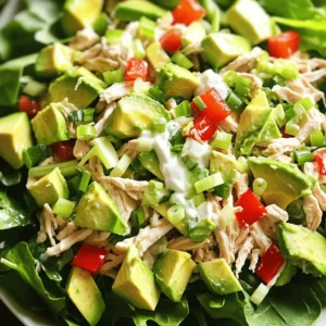 For a tasty Avocado Chicken Salad, gather these fresh ingredients: - 2 cups cooked chicken, shredded - 1 ripe avocado, peeled and diced - 1/4 cup plain Greek yogurt - 1 tablespoon Dijon mustard - 1 tablespoon freshly squeezed lemon juice - 1/4 cup celery, finely chopped - 1/4 cup red bell pepper, diced - 1/4 cup green onions, sliced - Salt and black pepper to taste - Optional: Mixed greens for serving Each ingredient plays a key role in making this salad special. The chicken adds protein. The avocado brings creaminess and flavor. Greek yogurt keeps it light while adding depth. Dijon mustard gives it a nice zing, and lemon juice brightens the dish. Celery adds crunch, while red bell pepper and green onions add color and taste. Don't forget to season with salt and pepper for the best flavor! If you want to dive into the full cooking process, check out the Full Recipe. You’ll find easy steps to make this dish shine on your table! - In a large bowl, combine chicken, avocado, Greek yogurt, and Dijon mustard. - Squeeze in lemon juice and fold gently to mix. - Next, mix in celery, red bell pepper, and green onions. - Season with salt and black pepper to taste. - Cover the bowl and chill the mixture for 30 minutes. - Serve the salad on mixed greens or in pita pockets. - For garnishes, add more green onions or a sprinkle of paprika. This Avocado Chicken Salad is not only tasty but also packed with nutrients. You can find the Full Recipe above for more detailed steps. Enjoy your cooking adventure! To make your avocado chicken salad creamy, choose a ripe avocado. A ripe avocado will mash easily and blend well. If it's too firm, it won't mix smoothly. I love using Greek yogurt for extra creaminess. It adds a nice tang and keeps the salad light and healthy. You can boost the flavor by adding fresh herbs or spices. Try chopped cilantro or parsley for freshness. A pinch of garlic powder can also add depth. For dressings, a drizzle of olive oil or a splash of balsamic vinegar pairs well. These options can give your salad a unique twist. Serve your avocado chicken salad cold or at room temperature. Chilling it for 30 minutes helps the flavors blend well. If you prefer it warm, serve it right after mixing. Just remember, it tastes best when the ingredients are fresh and cool. {{image_4}} You can swap proteins in this salad. Try using canned tuna or shrimp for a quick change. Both options add a nice twist to the recipe. If you want a vegan version, replace chicken with chickpeas or lentils. They offer protein and fiber. You can also use a plant-based yogurt to keep it creamy. Add more veggies to boost flavor and crunch. Cucumbers give a fresh taste, while shredded carrots add sweetness. You can mix in nuts or seeds for extra texture. Walnuts or sunflower seeds work well. They add a delightful crunch that pairs nicely with the creamy avocado. Make it a Mexican-inspired dish by adding lime juice, cilantro, and black beans. These ingredients will give your salad a zesty flair. For a Mediterranean style, mix in crumbled feta cheese and kalamata olives. This twist brings a salty bite that complements the salad perfectly. Feel free to explore these variations and make this avocado chicken salad your own! For the full recipe, check out the link above. To store leftover salad, place it in an airtight container. This keeps air out and helps maintain freshness. If possible, try to consume it within three days. For best results, keep the salad in the fridge right after serving. Adding a layer of plastic wrap on top can help too. This extra layer can slow down browning and keep the avocado green. You should not freeze avocado chicken salad. Freezing can change the texture of the avocado and chicken. If you freeze it, the salad may turn mushy when thawed. If you want to save the chicken, you can freeze just the chicken. You can add the fresh avocado later when you are ready to eat. In the fridge, avocado chicken salad lasts about three days. After this time, the avocado may brown, and the chicken may lose its flavor. To enjoy the best taste and texture, eat the salad fresh. If you notice any off smells or changes in color, it’s best to discard it. Yes, you can use canned chicken. It saves time and is easy to find. Just drain and shred the chicken before adding it to the salad. This can make your prep quick and simple. Absolutely! This salad is full of protein and healthy fats. Chicken provides lean protein, while avocado adds good fats and fiber. Greek yogurt gives creaminess without too many calories. This salad helps you feel full and satisfied. Yes, you can prepare it in advance. Just keep it in the fridge for a few hours to let the flavors mix. If making it a day ahead, add the avocado just before serving. This keeps it fresh and green. You can serve it with many sides. Try whole wheat pita pockets, fresh veggies, or whole grain crackers. It also works well on a bed of mixed greens for a light meal. To keep avocado green, add lemon juice right after cutting it. The acid in lemon juice slows down browning. You can also store the salad in an airtight container. This helps keep the avocado fresh longer. For the full recipe, check out the delicious Avocado Chicken Salad Delights! In this post, we explored a tasty avocado chicken salad. You learned the key ingredients and step-by-step preparation. I shared tips for ensuring creaminess, enhancing flavor, and serving it at the right temperature. We also discussed fun variations and proper storage. Make this salad your own by mixing in different flavors. Enjoy it cold, fresh, and healthy!
