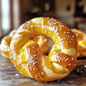 To make soft pretzels at home, you need some key ingredients: - 4 cups all-purpose flour - 1 packet (2 ¼ teaspoons) active dry yeast - 1 ½ cups warm water (around 110°F/43°C) - 1 tablespoon granulated sugar - 1 teaspoon salt - ⅓ cup baking soda (for boiling) - 1 large egg, beaten (for egg wash) - Coarse sea salt (for topping) These ingredients work together to create a tasty dough that rises well and bakes into a soft, chewy pretzel. You can add some fun flavors to your pretzels. Here are some optional ingredients: - Melted butter (for brushing on top after baking) - Garlic powder - Sesame seeds - Cheese powder Using these toppings can give your pretzels a unique twist. Melted butter adds richness, while garlic powder and cheese powder bring savory notes. If you don’t have all-purpose flour, you can use bread flour for a chewier texture. If you want a gluten-free option, try a gluten-free flour blend. For the yeast, make sure it’s active. If it doesn't foam in the warm water, it may be dead. You can also use honey or brown sugar instead of white sugar for a different flavor. When using baking soda, be careful as it reacts with boiling water. Always add it slowly to avoid spills. If you want a deeper flavor in your pretzels, consider adding a little malt extract to the dough. For more details on the full recipe, check out the Full Recipe section. Start by mixing warm water, sugar, and yeast. Use a medium bowl for this step. Stir gently and let it sit for 5 to 10 minutes. You want it to bubble and foam. This shows your yeast is alive and ready. Next, take a large bowl. Add flour and salt, then mix them well. Make a well in the center and pour in your yeast mix. Stir with a wooden spoon until a dough forms. Transfer the dough to a floured surface and knead it for about 5 to 7 minutes. The dough should feel smooth and elastic when done. Now comes the fun part! Preheat your oven to 450°F (232°C). Punch down the risen dough to release air. Divide it into 8 equal pieces. Roll each piece into a long rope and twist it into a pretzel shape. For boiling, bring 10 cups of water to a rolling boil in a large pot. Carefully add baking soda and dip each pretzel in for 30 seconds. Use a slotted spoon to take them out. Place your pretzels on a parchment-lined baking sheet. Brush them with a beaten egg for a shiny look. Sprinkle coarse sea salt on top. Bake them for 12 to 15 minutes. They should turn golden brown with a nice crust. Enjoy the smell of fresh pretzels filling your kitchen! For full details, check the Full Recipe. To get the best texture, use warm water for the yeast. The water should be about 110°F. This helps the yeast activate well. Knead your dough until it feels smooth and elastic. This step is key. When you shape the pretzels, don’t make them too thick. A thinner rope will bake better and give you that soft bite. Boiling the pretzels in baking soda water adds to their chewy crust. Remember, this is a crucial step in getting that classic pretzel texture. One common mistake is not letting the dough rise enough. Make sure it doubles in size before you shape it. Another mistake is skipping the boiling step. This step is important for the right crust. Also, avoid using too much flour when kneading. It can make your dough dry. Finally, don't skip the egg wash. It gives your pretzels a nice shine and helps toppings stick. Serve your soft pretzels warm for the best taste. They pair well with dips like mustard or cheese sauce. You can also try a sweet dip, like chocolate sauce, for a fun twist. For a great presentation, place them on a wooden board. Add fresh herbs or a small bowl of your favorite dip. This makes your snack look as good as it tastes. For the full recipe, check out Twisted Delight: Homemade Soft Pretzels. {{image_4}} You can dress up your pretzels with fun toppings. Here are some ideas: - Coarse sea salt - Garlic powder - Sesame seeds - Cheese powder - Everything bagel seasoning Each topping adds a unique flavor. Experiment with these to find your favorite! Sweet pretzels are a treat! You can easily change your dough for a sweet taste: - Add cinnamon and sugar to the dough. - Brush with melted butter after baking. - Top with a glaze made of powdered sugar and milk. These sweet twists are great for dessert or a snack. You can make pretzel bites or sticks instead of the classic shape. Here’s how: - Roll out the dough into long ropes. - Cut into small pieces for bites or keep them long for sticks. - Follow the same boiling and baking steps. These bite-sized pretzels are perfect for dipping and sharing. You can find the full recipe to guide you through making these fun variations! To keep your leftover pretzels fresh, place them in a zip-top bag. Ensure you remove as much air as possible. You can also wrap them in plastic wrap. This helps prevent them from getting hard. Store them at room temperature for up to two days. If you want to keep them longer, move to the freezer. When you are ready to enjoy your pretzels again, here’s how to reheat them: - Preheat your oven to 350°F (175°C). - Place the pretzels on a baking sheet. - Heat them for about 5-10 minutes. This method keeps them soft and warm. You can also microwave them. Wrap each pretzel in a damp paper towel, then heat for 20-30 seconds. This will add moisture back. Freezing pretzels is easy and great for later use. First, let them cool completely. Then, place them in a single layer on a baking sheet. Freeze until firm, about one hour. After that, transfer the pretzels to a zip-top bag. Label the bag with the date. Pretzels can last up to three months in the freezer. When you want to eat them, thaw in the fridge overnight, then reheat them. You will enjoy a fresh pretzel again! For the full recipe, check out the detailed steps in the main guide. To keep your pretzels fresh, place them in a paper bag. This lets them breathe. Avoid plastic, as it traps moisture and makes them soggy. You can also wrap them in a clean kitchen towel. For longer storage, seal them in an airtight container. Store at room temperature for up to two days. If you want to keep them longer, freeze them. Just place them in a freezer bag. They’ll stay good for about three months. Yes, you can make pretzels without yeast. Use baking powder instead. This will create a lighter texture. You can mix baking powder with flour and water. This method will give you a quicker option. However, the taste and texture may differ from traditional soft pretzels. Soft pretzels have roots in Europe, especially Germany. They started as a snack for peasants. The shape is said to represent arms crossed in prayer. German immigrants brought them to America in the 1700s. Today, they are popular in many places, especially at fairs and sporting events. To get a chewy texture, use high-gluten flour. This type of flour has more protein, which helps with chewiness. Boiling the pretzels in water mixed with baking soda is key too. This process creates a crust. Bake them until they turn golden brown for the best results. For a perfect bite, follow the [Full Recipe]. Making homemade soft pretzels is fun and easy. We explored the key ingredients, from basics to some optional flavors. Step-by-step, we learned how to activate yeast, mix dough, shape pretzels, and bake them to perfection. I shared tips to avoid common mistakes and presented various topping ideas. Lastly, I covered storage and reheating methods, along with answers to common questions. Enjoy your pretzel-making journey and experiment with different flavors to find your favorite!