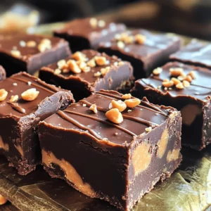 - 2 cups semi-sweet chocolate chips - 1 cup creamy peanut butter - 1 can (14 oz) sweetened condensed milk - 1 teaspoon vanilla extract - ½ cup powdered sugar - A pinch of sea salt - Medium saucepan - Spatula - 8x8 inch square baking dish - Parchment paper - Portion sizes for fudge squares: Aim for 16 squares. Each piece will be rich and satisfying. - Presentation ideas: For a fun display, use a decorative box or platter. Garnish with crushed peanuts. A light drizzle of melted chocolate adds flair. Start by lining an 8x8 inch square baking dish with parchment paper. Leave some paper hanging over the edges. This makes it easy to lift out the fudge later. Set the dish aside while you prepare the fudge. In a medium saucepan, combine 2 cups of semi-sweet chocolate chips and 1 can of sweetened condensed milk. Place the pan over low heat. Stir continuously until the chocolate and milk melt into a smooth mixture. This step is key for a good fudge texture. Once melted, stir in 1 cup of creamy peanut butter and 1 teaspoon of vanilla extract. Mix well to ensure there are no clumps of peanut butter. The warmth will help the peanut butter blend smoothly into the chocolate. Next, sift in ½ cup of powdered sugar directly into the chocolate-peanut butter mix. Folding it in gently with a spatula will keep the texture smooth. This step is vital for that melt-in-your-mouth quality we all love in fudge. Now, add a pinch of sea salt to enhance the flavor. Stir thoroughly to balance the sweetness of the fudge. This small addition makes a big difference in taste, so don’t skip it! Pour the fudge mixture into the prepared baking dish. Use a spatula to smooth the top into an even layer. Cover it with plastic wrap and place it in the refrigerator to chill for at least 2 hours. Once firm, lift the fudge out using the parchment paper. Transfer it to a cutting board and slice it into squares. For a stunning display, arrange the fudge squares in a decorative box or on a beautiful platter. You can garnish with crushed peanuts and a light drizzle of melted chocolate for a fancy touch. Enjoy your homemade treat! To keep your fudge smooth, always sift the powdered sugar. Sifting breaks up clumps. It helps mix the sugar evenly with the other ingredients. This step is key to getting a creamy texture in your fudge. A smooth finish makes each bite more enjoyable. Pay close attention during the melting process. Melt the chocolate and sweetened condensed milk over low heat. Stir constantly to avoid burning. Once it’s fully melted, the mix should be smooth and glossy. If it looks grainy or thick, it may need more stirring or lower heat. Getting this right sets the stage for the rest of the fudge. Adjusting the salt can enhance the sweetness of your fudge. A small pinch of sea salt makes a big difference. It helps balance the rich flavors of chocolate and peanut butter. Too much salt can overpower the sweetness, so start with just a pinch. Taste the mixture before it sets to ensure a perfect blend of flavors. {{image_4}} You can make your fudge even better with nuts. Try adding chopped walnuts or pecans. These nuts add a nice crunch and rich flavor. You can also use different nut butters. Swap creamy peanut butter for almond or cashew butter. Each nut brings its own taste. This way, you can create new flavors with every batch. Want to change things up? Add flavor extracts for fun twists. A teaspoon of almond extract can make it taste like marzipan. If you like mint, use peppermint extract. This adds a refreshing touch. These small changes can elevate your fudge from classic to unique. Get creative and try different flavors. Toppings can add a special touch to your fudge. Sprinkle a bit of sea salt on top. This will enhance the sweet taste. You can also crush some peanuts and scatter them over the fudge. For a chocolatey finish, drizzle melted chocolate on top. These toppings make your fudge look fancy and fun. You can impress your friends with these simple ideas. For the full recipe, check out the detailed instructions. To keep your fudge fresh, store it in the fridge. Place it in an airtight container. This will protect it from moisture and odors. Make sure it has cooled completely before sealing it. It will stay good for up to two weeks in the refrigerator. If you want to save some for later, freezing is a great option. Cut the fudge into squares first. Then, wrap each piece in plastic wrap. Place the wrapped pieces in a freezer-safe bag. This keeps the texture smooth and prevents freezer burn. You can freeze the fudge for up to three months. Homemade fudge can last quite a while when stored right. In the fridge, it keeps for about two weeks. When frozen, it can hold its quality for three months. After thawing, enjoy it within a week for the best flavor. For more details on making this delicious treat, check the Full Recipe. You can tell the fudge is ready when it feels firm to the touch. It should not stick to your fingers. The edges will pull away slightly from the sides of the pan. If you gently press it, it should hold its shape. Yes, you can swap out peanut butter for any nut butter, like almond or cashew. If you want a dairy-free option, use dark chocolate chips. These swaps can change the taste but keep the fudge creamy. If your fudge is soft, it may need more chilling time. Put it back in the fridge for another hour. If it’s still too soft, try adding a bit more powdered sugar. This can help firm it up. To make the fudge vegan, use dairy-free chocolate chips and a plant-based sweetened condensed milk. There are great options available, or you can make your own at home. This way, you can enjoy the fudge without dairy. To cut fudge cleanly, use a sharp knife warmed under hot water. This helps the knife glide through without tearing. Wipe the knife with a paper towel between cuts for neat squares. This will make your fudge look great! This blog post covered how to make delicious peanut butter fudge. We discussed simple ingredients, tools, and step-by-step instructions. You learned tips for texture and flavor, plus creative variations. Storing tips help you keep your fudge fresh, and the FAQs answer common concerns. In conclusion, this fudge is fun to make and share. Customize it to suit your taste. Enjoy the process and savor your sweet creations!