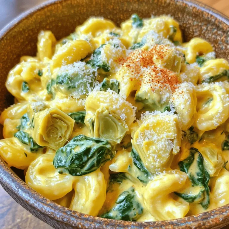 - 8 oz elbow macaroni - 4 cups vegetable broth - 1 cup frozen spinach, thawed and drained - 1 cup canned artichoke hearts, drained and chopped - 1 cup sharp cheddar cheese, freshly shredded - 1 cup cream cheese, softened - Seasoning: garlic powder, onion powder, black pepper, salt - ½ cup grated Parmesan cheese, for topping To make Instant Pot mac and cheese, gather these main ingredients. The elbow macaroni forms the base. The vegetable broth adds rich flavor. I love using frozen spinach for ease and nutrition. Canned artichoke hearts bring a unique taste and texture. Freshly shredded sharp cheddar and softened cream cheese create a creamy blend. Seasonings like garlic powder and onion powder enhance the dish. Finally, grated Parmesan adds a perfect finish. - Cooked bacon or ham - Diced tomatoes - Additional vegetables (e.g., bell peppers, peas) You can customize your mac and cheese with fun add-ins. Cooked bacon or ham gives a savory twist. Diced tomatoes add brightness and freshness. Extra veggies like bell peppers or peas increase nutrition and color. - Gluten-free pasta alternative - Non-dairy cream cheese for a vegan version If you need alternatives, don't worry. Use a gluten-free pasta to suit your diet. For a vegan version, swap the cream cheese for non-dairy cream cheese. This way, everyone can enjoy this creamy comfort meal. For the complete recipe, check out the Full Recipe section. - Select the Sauté mode. This starts the cooking process right away. - Heat the pot for a few minutes before adding ingredients. This step brings out the best flavors. - Combine 8 oz elbow macaroni and 4 cups vegetable broth in the pot. Stir well to coat the pasta. - Secure the lid tightly. Set the valve to Sealing. Cook on high pressure for 5 minutes. This will cook the pasta just right. - After cooking, carefully switch the valve to Venting. This releases the steam. - Open the lid and add 1 cup of spinach, 1 cup of artichokes, 1 cup of cheddar, and 1 cup of cream cheese. - Sprinkle in 1 teaspoon of garlic powder, 1 teaspoon of onion powder, and ½ teaspoon of black pepper. - Mix everything together until the cheese melts and the sauce becomes creamy. Taste it and adjust salt as needed. Enjoy making this creamy comfort dish using the Full Recipe! To avoid sticky macaroni, rinse the pasta before cooking. This helps remove excess starch. Use enough liquid; the pasta needs space to cook well. Keep an eye on the cooking time. If the macaroni cooks too long, it may turn mushy. For a creamy sauce, blend in the cheeses slowly. Stir gently until they melt fully. Adding cream cheese is key for that rich texture. If it seems too thick, add more broth or a splash of milk. If your pasta is undercooked, add a little more broth and cook on high for a few minutes. Check for doneness after each minute until perfect. To adjust flavors, taste before serving. If it needs salt, sprinkle a bit in. For depth, consider adding a pinch of garlic powder or spices like paprika. Prep your ingredients ahead of time. Chop vegetables, measure cheese, and gather all items. This makes the cooking process smooth and quick. Using the Instant Pot efficiently is vital. Always ensure the lid is sealed before starting. When you finish cooking, use the quick release method. This saves time and keeps your meal hot. For more details, check the Full Recipe. {{image_4}} You can change the cheese for a new twist. Try using Gouda for creaminess. Mozzarella gives a nice stretch and mild taste. You can also explore plant-based cheese alternatives. These options work well for vegan diets. They melt nicely and taste great. Spice things up with paprika or cayenne pepper. A small dash adds warmth and depth. You can also add fresh herbs like thyme or oregano. These herbs bring a fresh taste that brightens the dish. Turn your mac and cheese into a casserole. Just layer it with breadcrumbs and bake until golden. This method adds a crunchy top that contrasts the creamy inside. You can also serve it as a side dish at dinner. It pairs well with chicken, fish, or veggies. Enjoy it as a main course too. It’s filling and comforting, perfect for any day. For the full recipe, check out the creamy spinach and artichoke version. To store your mac and cheese in the fridge, first let it cool. Transfer it to an airtight container. Make sure to cover it well to prevent it from drying out. It can last in the fridge for about three to five days. For freezing, portion the mac and cheese into freezer-safe containers. This helps you thaw just what you need later. You can freeze it for up to three months. You can reheat mac and cheese in the microwave or on the stovetop. For the microwave, place it in a bowl and cover it. Heat in short bursts, stirring often. For stovetop reheating, warm it in a pot over low heat. Stir frequently to prevent sticking. Always add a splash of milk or broth to keep it creamy. This will help bring back that smooth texture. In the fridge, your mac and cheese lasts about three to five days. If it develops an off smell or unusual color, it’s best to discard it. Signs of spoilage can include mold or a dry texture. When in doubt, throw it out. Enjoy your delicious dish safe and fresh. For the full recipe, check out the Creamy Spinach & Artichoke Instant Pot Mac and Cheese! Yes, you can! If you skip the cream cheese, try using sour cream or Greek yogurt. Both add creaminess and a nice tang. You can also use more shredded cheese to keep the dish rich. Just make sure to adjust the liquid amount to keep the sauce smooth and creamy. Absolutely! Doubling the recipe is easy. Just use twice the ingredients. Keep an eye on the Instant Pot's max fill line. If you fill it too high, it may not cook evenly. Cooking time usually stays the same, but check the pasta for doneness. If it needs more time, add a minute or two. To make your mac and cheese super cheesy, add different types of cheese. Try mozzarella for stretchiness or Gouda for a smoky flavor. Mixing cheeses makes the dish rich and fun. Also, grate the cheese fresh instead of using pre-shredded. This helps it melt better and taste amazing. This blog post breaks down how to make delicious Instant Pot Mac and Cheese. You learned about key ingredients, including macaroni, cheese, and fresh veggies. I shared tips to ensure perfect texture and answered common questions. You can customize the recipe to fit your taste and dietary needs. In the end, this dish is quick, tasty, and so versatile. Try it out, and enjoy your creamy creation!