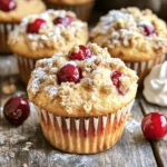 Here’s what you need for Cherry Streusel Muffins: - 1 cup fresh cherries, pitted and halved - 1 ½ cups all-purpose flour - ¾ cup granulated sugar - 2 teaspoons baking powder - ½ teaspoon baking soda - ½ teaspoon salt - ½ cup unsalted butter, melted plus 2 tablespoons for streusel - 2 large eggs - 1 teaspoon vanilla extract - ½ cup buttermilk - ½ cup rolled oats - ¼ cup packed brown sugar - 1 teaspoon ground cinnamon These ingredients will create a wonderful mix of flavors. The cherries bring a sweet and tart taste, while the streusel adds a crunchy texture. When you combine all these elements, you will get moist and flavorful muffins. Using fresh cherries is best, but you can use frozen ones if needed. Just make sure to thaw and drain them first. Each ingredient plays a role in making these muffins a delightful treat. If you want the full recipe, check out the Cherry Streusel Muffins 🧁 section for detailed steps. 1. Preheat the oven to 375°F (190°C). 2. Prepare your muffin tin with liners or use non-stick spray. 1. In a small bowl, combine rolled oats, brown sugar, ground cinnamon, and melted butter. 2. Mix well until the texture is crumbly, then set aside. 1. In a large bowl, whisk together the dry ingredients: flour, sugar, baking powder, baking soda, and salt. 2. In a separate bowl, mix the wet ingredients: melted butter, eggs, vanilla extract, and buttermilk. 3. Gradually pour the wet mixture into the dry ingredients. Stir gently until just combined. The batter should be a bit lumpy. 4. Now, fold in the halved cherries. Be careful to keep them intact. 1. Spoon the batter into muffin cups, filling each about two-thirds full. 2. Sprinkle the streusel topping generously over each muffin. 3. Place the muffin tin in the preheated oven and bake for 20-25 minutes. They are done when golden brown and a toothpick comes out clean. 4. Let the muffins cool in the pan for about 5 minutes. Then, transfer them to a wire rack to cool completely. For the full recipe, check out the ingredients and instructions listed above. Enjoy making these delicious cherry streusel muffins! To make the best Cherry Streusel Muffins, avoid overmixing. When you mix the wet and dry ingredients, do it gently. Mix just until you see no dry flour. The batter should look a bit lumpy. Lumpy batter helps the muffins stay light and soft. When you add the cherries, be careful to keep them intact. If you break them apart, they can make the muffins soggy. Gently fold them in, so they stay whole. This keeps the muffins juicy and full of cherry flavor. For great muffins, use good muffin tins. Non-stick metal tins work best. They help the muffins bake evenly and rise well. If you have silicone muffin liners, use them! They make removing the muffins easy without sticking. Serve these muffins warm. A light dusting of powdered sugar gives a nice look. It also adds a touch of sweetness. For a special treat, add whipped cream on the side. It pairs perfectly with the cherry flavor, making each bite delicious. Try the Full Recipe to bring these tips to life and enjoy your baking! {{image_4}} You can swap cherries for other fruits. Blueberries and raspberries work great. Both fruits add a burst of flavor. When using blueberries, you can toss them in a bit of flour to prevent sinking. This keeps them evenly distributed in your batter. Raspberries add a tart kick that pairs well with the sweet muffin base. If you need gluten-free muffins, use a gluten-free flour blend. Many blends work well in baking. Just check the ratio on the package. For vegan options, replace eggs with flax eggs or applesauce. Also, use plant-based butter instead of regular butter. These changes keep the muffins moist and delicious. Add a drop of almond extract for a unique taste. It gives a lovely nutty aroma to your muffins. You can also mix in some nuts or chocolate chips. Walnuts or pecans add crunch. Chocolate chips bring sweetness to each bite. Both options create a fun twist on the classic recipe. For the full recipe, check the detailed instructions above. To keep your cherry streusel muffins fresh, store them in an airtight container. You can place them on the counter for short-term storage. If you need to store them longer, refrigerate or freeze them. When refrigerating, wrap muffins in plastic wrap before placing them in a container. For freezing, make sure they're completely cool. Use freezer bags or containers and remove as much air as possible. This helps prevent freezer burn. When it's time to enjoy your muffins again, there are a few great ways to warm them up. You can use a microwave, oven, or toaster oven. For the microwave, heat each muffin for about 15-20 seconds. If using an oven, preheat it to 350°F (175°C) and bake for about 5-10 minutes. The key is to keep the muffins moist. Cover them with foil if you are worried about them drying out during reheating. Cherry streusel muffins last about three days on the counter. In the fridge, they can last up to a week. If you freeze them, they stay fresh for about three months. Be sure to label your containers with the date. This way, you won’t forget how long they've been stored. Enjoy your cherry streusel muffins any time you want with these methods! For the full recipe, check out the section above. Yes, you can use frozen cherries. Just remember to thaw them first. Drain any extra juice to keep the batter from getting too wet. Frozen cherries can be a bit softer, so they may break apart more easily. This can change the texture of your muffins, but they will still taste great. To check if your muffins are done, stick a toothpick into the center. If it comes out clean, they are ready. You can also look for a golden brown top. The muffins should spring back when you touch them lightly. If they sink when pressed, they need more time. Dense muffins can come from overmixing the batter. Mix just until the ingredients combine. Another reason could be too much flour. Make sure to spoon the flour into the measuring cup without packing it down. If your muffins do turn out dense, try adding a little extra buttermilk next time. While buttermilk adds moisture and flavor, you can substitute it. You can mix regular milk with a little lemon juice or vinegar. Let it sit for about five minutes to sour. This will give you a similar result in texture and taste. You can also use yogurt or milk alternatives if needed. We've explored how to make delicious cherry streusel muffins. You learned about the key ingredients and step-by-step instructions. I shared helpful tips for perfect texture and flavor. You got ideas for sweet variations and optimal storage methods. With these insights, you can bake moist, flavorful muffins with ease. Enjoy sharing your fresh creations!