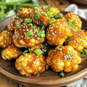 To make Air Fryer Honey Sriracha Cauliflower, you need some fresh and simple ingredients. Here’s what you'll need: - Cauliflower - Olive Oil - Honey - Sriracha Sauce - Soy Sauce - Garlic Powder - Smoked Paprika - Salt and Pepper - Garnishes (Green Onions and Sesame Seeds) These ingredients work together to create a tasty, crispy delight. The cauliflower gives a nice texture, while honey and Sriracha add sweet and spicy flavors. Olive oil helps the cauliflower crisp up nicely in the air fryer. Make sure to choose fresh cauliflower to get the best taste. For a full recipe with step-by-step instructions, check out the Full Recipe. The combination of these ingredients makes a perfect dish. You can enjoy it as a snack, appetizer, or side. To start, gather your ingredients. You need olive oil, honey, Sriracha, soy sauce, garlic powder, smoked paprika, salt, and pepper. In a large bowl, whisk these ingredients together. Mix until you get a smooth marinade. It should look shiny and well-blended. This step is key to getting great flavor on your cauliflower. Now it’s time to add the cauliflower. Toss the florets into the bowl with the marinade. Make sure each piece gets a good coat. This helps the flavors soak in. Let the marinated florets sit for about 15-20 minutes at room temperature. This short wait makes a big difference in taste. While the cauliflower marinates, preheat your air fryer. Set it to 375°F (190°C) and let it warm up for about 5 minutes. Once hot, arrange the marinated florets in the basket. Lay them out in a single layer. Avoid overcrowding; this ensures they cook evenly. Air fry the cauliflower for 12-15 minutes. Halfway through, shake the basket to help them brown. You're aiming for a nice crispy texture. When done, carefully move the golden-brown cauliflower to a dish. Finish with a sprinkle of chopped green onions and sesame seeds for a pop of color and crunch. Enjoy this crispy delight as an appetizer or side. For the full recipe, check the previous section! To get the best crispy cauliflower, follow these tips: - Use enough oil: A good amount of olive oil helps the cauliflower crisp up nicely. - Preheat the air fryer: Always preheat your air fryer for even cooking. - Don’t overcrowd: Lay the florets in a single layer. If they touch, they won’t crisp up. Cook in batches if needed. You can tweak the flavors to fit your taste: - Adjust Sriracha: Want more heat? Add more Sriracha. For milder taste, use less. - Try new ingredients: Swap honey for maple syrup for a different sweet taste. Add lime juice or ginger for a fresh twist. Pair your Honey Sriracha Cauliflower with tasty dips: - Ranch dressing: This creamy dip contrasts with the heat. - Greek yogurt: It adds a cool, creamy touch. For sides, consider serving with: - Rice or quinoa: These grains balance the spice. - A fresh salad: A crunchy salad adds freshness to the meal. For the complete recipe, check out the [Full Recipe]. {{image_4}} You can easily make this dish vegan and gluten-free. For honey, use maple syrup or agave nectar. Both give a sweet taste and work well with Sriracha. For soy sauce, choose tamari. Tamari is a great gluten-free option that adds rich flavor. These swaps keep your Honey Sriracha Cauliflower tasty and inclusive. Want to mix things up? Add other veggies to the air fryer. Broccoli, bell peppers, and carrots pair well with cauliflower. Cut them into small pieces and toss them in the same marinade. This way, you get more colors and flavors in your dish. Plus, it makes your meal more nutritious and fun. If you love heat, try different hot sauces. A chili garlic sauce or a spicy taco sauce can add a new kick. For a milder taste, use a chipotle sauce. You can also play with spices. Add cumin for a warm flavor or curry powder for a touch of exotic. Experimenting with these options makes each batch unique and exciting. To keep your air fryer honey sriracha cauliflower fresh, use an air-tight container. This helps prevent moisture from making the cauliflower soggy. You can store leftovers in the fridge for up to three days. If you plan to eat them later, let them cool first before sealing. To reheat your cauliflower and keep that crispiness, the best method is the air fryer. Set it to 350°F (175°C) and cook for about 5 minutes. This method brings back the crunch you love. You can also use an oven. Just place the cauliflower on a baking sheet and heat it at 350°F for about 10 minutes. If you want to freeze the honey sriracha cauliflower, first let it cool completely. Then, place it in a freezer-safe bag or container. Be sure to remove as much air as possible to avoid freezer burn. You can freeze it for up to a month. When you want to enjoy it, thaw it in the fridge overnight. Then, reheat it using the air fryer for the best results. Yes, you can use frozen cauliflower. Frozen cauliflower saves time. It cooks faster than fresh cauliflower. Here are some tips: - Thaw first: Let the cauliflower thaw completely for even cooking. - Pat dry: Remove excess moisture with a paper towel. This helps achieve crispiness. - Adjust cooking time: Cook for about 10-12 minutes instead of 12-15 minutes. Check for doneness. Yes, grilling cauliflower is a great option. It adds a smoky flavor. Here are some steps: - Prepare the marinade: Use the same marinade as for the air fryer. - Preheat grill: Set the grill to medium heat. - Skewer the florets: Thread cauliflower onto skewers for easy handling. - Grill time: Cook for about 8-10 minutes, turning occasionally, until tender. You can serve Honey Sriracha Cauliflower with many dishes. Here are some tasty ideas: - Rice or quinoa: These make a great base for the spicy cauliflower. - Salads: Pair it with a fresh green salad for a light meal. - Dips: Serve with ranch dressing or Greek yogurt for added creaminess. For detailed instructions, check out the [Full Recipe](#). This blog post covered how to make Honey Sriracha Cauliflower from scratch. You learned about the key ingredients, plus marinating and cooking tips. I shared how to get that perfect crispy texture, spice adjustments, and tasty serving suggestions. Don't forget to try different vegetables or hot sauces for a unique twist. Follow proper storage tips for leftovers so you can enjoy this dish later. Remember, cooking should be fun and flexible, so feel free to experiment!