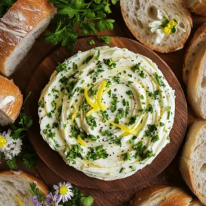 To make this tasty garlic herb butter, gather these key items: - 1 cup unsalted butter, softened to room temperature - 4 cloves garlic, finely minced - 1 tablespoon fresh parsley, finely chopped - 1 tablespoon fresh chives, finely chopped - 1 tablespoon fresh thyme leaves, roughly chopped - 1 teaspoon lemon zest, freshly grated - 1/2 teaspoon sea salt - Freshly cracked black pepper, to taste These ingredients blend well for a rich, creamy butter that bursts with flavor. The garlic brings a punch, while the herbs add freshness. Serve this garlic herb butter with these delicious options: - Assorted crusty breads, like baguette, ciabatta, or sourdough - Crackers for a crunchy texture - Fresh veggies, such as carrot sticks or cucumber slices These accompaniments help balance the richness of the butter. Guests can dip, spread, and enjoy at their own pace. To make your butter board look stunning, consider these decorative touches: - Edible flowers for a pop of color - Extra chopped herbs sprinkled on top - A small cheese knife or spreader placed nearby These details make your garlic herb butter board not just tasty but also a feast for the eyes. For the full recipe, check the previous section. To make the garlic herb butter, gather your ingredients. In a medium mixing bowl, add 1 cup of softened butter. Then, finely mince 4 cloves of garlic and add them to the bowl. Next, chop 1 tablespoon each of fresh parsley and chives, and add those too. Don’t forget 1 tablespoon of thyme leaves and 1 teaspoon of lemon zest. Finally, sprinkle in 1/2 teaspoon of sea salt and some freshly cracked black pepper to taste. Using a fork or spatula, blend all the ingredients. Make sure they mix well. You want a smooth and creamy texture. This step is key for even flavor. Once your garlic herb butter is mixed, it’s time to shape it. Take a wooden board or a nice serving platter. Transfer the butter mixture onto the board. Spread it into an even layer. Use a spatula to create swirls and grooves. This design helps with dipping and spreading. For a bit of flair, you can add extra herbs on top or even some edible flowers. This will make your butter board look beautiful and inviting. Now, it’s time to serve! Place your garlic herb butter board on the table. Arrange an assortment of crusty breads next to it. Baguette, ciabatta, or sourdough work great. You can also add a small cheese knife or spreader for convenience. This invites everyone to dig in and enjoy. The mix of flavors will make your meal special. For the full recipe, check out the details above. Mixing ingredients well is key for a smooth garlic herb butter. Start with room-temperature butter. This makes it easy to blend. Use a fork or spatula, and break up any lumps. Add the minced garlic and herbs next. Mix until you see an even spread of flavors. Aim for a creamy texture. If it feels too thick, add a touch of olive oil. This can help soften it without losing the flavor. You can make your butter even better! Try adding a pinch of red pepper flakes for heat. A dash of smoked paprika adds a nice, warm touch. If you want more zest, add a bit of lime juice. Adjust the salt based on your taste. Always remember to taste as you mix. This way, you can find the perfect balance for your butter. A beautiful butter board catches the eye! Spread the butter in swirls for a lovely look. Use a wooden board or a nice platter for serving. Arrange sliced crusty bread around the butter. This makes it easy for guests to grab. For a fun twist, add edible flowers on top. They not only taste good but also add color. Finally, provide a small knife or spreader for easy serving. {{image_4}} You can mix and match herbs to create your own blend. Basil, dill, and oregano work well. For a Mediterranean twist, try using rosemary and sage. Each herb adds its own unique flavor. Experiment with what you have on hand. Just remember to chop the herbs finely for the best taste. Spices can change the flavor of your garlic herb butter. Try adding a pinch of smoked paprika for warmth. A dash of cumin gives a nice earthiness. You can also use citrus, like lime zest or orange zest. These add a bright note and balance the rich butter. Just remember to start with small amounts. While crusty bread is great, you can serve garlic herb butter in other ways. Spread it on grilled veggies for a tasty side dish. Use it on corn on the cob for a summer treat. You can also mix it into pasta for a quick, flavorful meal. The options are endless, so get creative! To store garlic herb butter, place it in an airtight container. You can also wrap it in plastic wrap. Make sure to seal it well to keep out air and moisture. This helps the butter stay fresh longer. If you made a large batch, consider dividing it for easier use later. Keep the garlic herb butter in the fridge if you plan to use it within a week. If you need it for longer, freezing is a great option. When freezing, shape the butter into logs or small portions. This way, you can easily take out just what you need. Always label the container with the date to track freshness. Garlic herb butter lasts about one week in the fridge. If frozen, it can last up to three months. To thaw frozen butter, move it to the fridge overnight. Avoid thawing at room temperature, as this can change the texture. For best results, keep it in smaller portions. This makes it easy to grab and use whenever you want to enjoy that rich, savory flavor. You can easily make garlic herb butter by hand. Start with softened butter. Use a bowl and a fork or spatula. Add minced garlic, chopped herbs, lemon zest, salt, and pepper. Mix them well until smooth. This method gives you full control over the texture. You can also adjust flavors as you mix. It’s simple and fun! Yes, you can use salted butter. Just keep in mind the saltiness. If you prefer a milder flavor, use unsalted butter. If you go with salted, reduce the added salt in the recipe. This way, you can balance the taste. Experiment and choose what you like best! Pair your garlic herb butter board with a variety of breads. Crusty baguette is a favorite. Ciabatta and sourdough also work well. You can add crackers for a crunchy twist. Fresh veggies like carrot sticks and celery enhance the experience. Cheese and cured meats make great additions too. Enjoy mixing flavors to find your perfect combo! Garlic herb butter is simple and tasty. We discussed main ingredients, easy instructions, and fun tips. You learned how to shape and serve the butter on a board. I shared ways to mix flavors and enhance your dish. From storage tips to fun variations, you now have all you need. Enjoy creating delicious butter boards! Your family and friends will love it.