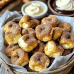 To make cinnamon sugar pretzel bites, you will need: - 1 cup warm water (around 110-115°F) - 2 tablespoons granulated sugar - 1 packet (2 1/4 teaspoons) active dry yeast - 3 cups all-purpose flour - 1 teaspoon salt - 1/4 cup baking soda - 1 egg, beaten (for egg wash) - 1/2 cup unsalted butter, melted - 1/2 cup granulated sugar (for coating) - 1 tablespoon ground cinnamon These ingredients work together to create soft, chewy bites with a sweet topping. The warm water helps activate the yeast. Sugar feeds the yeast, while flour provides structure. Baking soda adds a nice browning effect. When choosing your ingredients, quality matters. Use fresh active dry yeast for the best rise. Look for all-purpose flour that is unbleached for better flavor. Unsalted butter is key for controlling salt levels. For the best taste, buy cinnamon that is freshly ground. You can make this recipe fit your needs. For gluten-free bites, use a gluten-free flour blend. If you want a vegan option, replace the egg with a flax egg (1 tablespoon flaxseed meal and 2.5 tablespoons water). You can also use coconut oil instead of butter for a dairy-free version. To start, you need to activate the yeast. In a small bowl, mix 1 cup of warm water with 2 tablespoons of granulated sugar. Make sure the water is about 110-115°F. Sprinkle 1 packet of active dry yeast over the top. Let it sit for 5 minutes. You will see bubbles forming. This means your yeast is ready to use. Now it’s time to mix the dough. In a large bowl, whisk together 3 cups of all-purpose flour and 1 teaspoon of salt. Pour in the foamy yeast mixture. Stir with a spoon until a shaggy dough forms. This should not take long. Once you see the dough starting to come together, you are ready for the next step. Next, knead the dough. Transfer it to a lightly floured surface. Knead the dough for about 5 minutes. You want it to be smooth and elastic. To check if it is ready, poke it lightly. If it springs back, it is good to go. Place the dough in a greased bowl. Cover it with a clean kitchen towel. Let it rise in a warm area for about 1 hour. The dough should double in size. This means it is ready for the next steps. To get the right dough texture, look for a smooth and elastic feel. When you knead the dough, it should spring back when you poke it with your finger. If it sticks to your hands too much, add a little flour. If it feels too dry, add a tiny bit of water. Perfect dough is key for fluffy pretzel bites. Boiling pretzel bites is important, but do not overdo it. Keep the boiling time to about 30 seconds. This helps create that classic pretzel crust. If you boil too long, the bites can get tough. Always use a slotted spoon to lift them out and let them drip before placing them on the baking sheet. To get golden brown pretzel bites, preheat your oven to 425°F. Brush each bite with the beaten egg. This gives them a nice color. Bake for 12-15 minutes, but keep an eye on them. When they are golden brown, they are ready. The smell will also tell you they are done! {{image_4}} You can boost flavor in many fun ways. Try adding a touch of vanilla extract for sweetness. A pinch of nutmeg also works well. If you want a twist, sprinkle in some pumpkin spice for a fall vibe. You can even mix in some cocoa powder for a chocolatey kick. Experimenting with spices makes each batch unique. Pair your pretzel bites with tasty dips. A warm chocolate sauce adds a rich flavor. Cream cheese frosting is sweet and creamy, perfect for a dessert treat. For a savory bite, consider cheese dips like nacho cheese or a spicy queso. These combos can turn a simple snack into a full experience. You can shape your pretzels in many ways! For larger pretzels, roll the dough thicker. Just make sure to adjust the boiling time to a minute. Want something fun? Try twisting the dough into shapes like hearts or letters. Kids love this! Each shape adds a fun twist to your snack time. To keep your leftover pretzel bites fresh, store them in an airtight container. This helps prevent them from drying out. You can also place a slice of bread in the container. This slice will help maintain moisture. Keep the container at room temperature for best results. When you want to enjoy your pretzel bites again, reheating them properly is key. Preheat your oven to 350°F. Place the bites on a baking sheet and cover them with foil. Bake for about 5-10 minutes. This keeps them soft and warm. You can also microwave them for 10-15 seconds, but they might get chewy. If you want to save some for later, freezing is a great option. Place the cooled pretzel bites in a single layer on a baking sheet. Freeze them for about 1-2 hours until firm. After that, transfer them to a freezer-safe bag. They can stay in the freezer for up to three months. To thaw, just leave them in the fridge overnight before reheating. Yes, you can prep pretzel bites ahead. Make the dough and let it rise. After rising, shape the bites and freeze them. When ready, boil and bake them straight from the freezer. This keeps them fresh and tasty. Store shaped bites in an airtight container. Use parchment paper to separate layers. Cinnamon sugar pretzel bites taste great with various dips. Here are some tasty options: - Cream cheese frosting: Sweet and rich, it complements the cinnamon sugar well. - Chocolate sauce: A classic combo that adds a sweet twist. - Caramel sauce: Drizzle this for a sticky, sweet treat. - Peanut butter: For a nutty flavor, try smooth or crunchy peanut butter. Look for a golden brown color on the outside. The pretzel bites should feel firm but soft inside. If they are too light, they may not be fully cooked. Use a toothpick to check the center. If it comes out clean, they are ready. Enjoy your warm, delicious bites! In this post, we covered how to make delicious pretzel bites. We started with key ingredients, offering tips for selecting quality options. Then, we walked through step-by-step instructions for mixing and baking. I shared tips for perfect dough and the best baking methods. Exploring variations and storage options can enhance your pretzel experience. Creating these treats at home is fun and rewarding. With the right approach and ingredients, you can enjoy pretzel bites anytime. Happy baking!