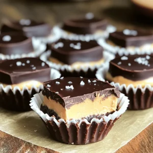 The right ingredients make or break a recipe. Here’s what you need for these peanut butter chocolate fudge cups: - 1 cup natural peanut butter (choose creamy for smoothness or crunchy for texture) - 1 cup dark chocolate chips (70% cacao for a rich flavor) - 1/4 cup pure maple syrup (for natural sweetness) - 1/2 teaspoon pure vanilla extract (to enhance flavor) - 1/4 teaspoon fine sea salt (to elevate taste) - 10 to 12 mini cupcake liners (for easy serving) Choosing quality ingredients is key. Natural peanut butter gives a great taste. Dark chocolate chips add depth and richness. Pure maple syrup offers a sweet touch without extra additives. The vanilla extract enhances flavor, while sea salt brings everything together. Don't forget the mini cupcake liners; they make serving a breeze! Start by placing mini cupcake liners in a muffin tin. This holds your fudge cups while they chill. Make sure to space them evenly. This makes it easy to serve later. In a heat-safe bowl, mix dark chocolate chips with 2 tablespoons of peanut butter. Heat in a microwave for 30 seconds. Stir well after each interval. Stop when the chocolate is smooth and melted. Watch it closely to avoid burning. Use a spoon to add a small amount of melted chocolate to each cupcake liner. Fill them about one-third full. Gently tap the muffin tin on the counter. This helps level the chocolate for a neat look. Place the muffin tin in the freezer for about 10 minutes. This lets the chocolate layer harden completely. Check to ensure it is firm before moving on. In a separate bowl, mix the remaining peanut butter with maple syrup, vanilla extract, and sea salt. Stir until it’s completely smooth. This mixture is key for the next layer. After the chocolate layer is set, take the muffin tin from the freezer. Spoon the peanut butter mixture into each cup. Fill them almost to the rim for a rich treat. If needed, reheat the leftover melted chocolate until it’s smooth. Drizzle it over the peanut butter layer in each cup. Fill them to the top for that perfect finish. Return the muffin tin to the freezer for 15-20 minutes. This step ensures the fudge cups are fully set. They should feel solid when done. When ready to serve, gently pop the fudge cups out of the tin. Peel away the cupcake liners. Arrange them on a platter for an impressive display. Enjoy your delicious homemade treats! Pick natural peanut butter for the best flavor. Creamy peanut butter gives a smooth texture. Crunchy peanut butter adds fun bits. Choose what you like best! Melt chocolate slowly. Use short bursts in the microwave. Stir well between each round. If overheated, chocolate can become grainy. Take your time to keep it smooth. Combine peanut butter, maple syrup, vanilla, and salt in a bowl. Mix until smooth. This step is key for a creamy filling. No lumps should be present for the best taste. Fill the cupcake liners carefully. Start with melted chocolate, then add peanut butter. Level each layer gently. Tapping the tin helps even it out. This ensures each bite is balanced. {{image_4}} Want to add some crunch? You can mix in chopped nuts or seeds. Try walnuts, almonds, or sunflower seeds. They add texture and flavor. Just fold them into the peanut butter mixture before you layer it in the cups. This small change can make a big difference. Feel like mixing it up? You can swap peanut butter for almond butter or cashew butter. Each nut butter gives a unique taste. Almond butter adds a hint of sweetness, while cashew butter is creamy and mild. This swap keeps the recipe fun and fresh. Chocolate lovers can experiment with different types. Use milk chocolate for a sweeter treat. If you like dark chocolate, try 85% cacao for a richer flavor. You can also use white chocolate for a fun twist. Each type brings its own charm to the fudge cups. If you're looking for vegan or gluten-free options, it's easy! Use a vegan chocolate brand and maple syrup for sweetness. Make sure your peanut butter is pure and gluten-free. These small changes allow everyone to enjoy these tasty treats without worry. To keep your fudge cups fresh, store them in an airtight container. This will prevent them from drying out and losing their rich taste. Make sure they cool completely before sealing them. Use a glass or plastic container with a tight lid. A container that is not too big is best. This will help keep the fudge cups from shifting around. You can also use parchment paper between layers to avoid sticking. These fudge cups last for about one week in the fridge. If you want to keep them longer, you can freeze them. They stay good for up to three months in the freezer. Wrap each fudge cup in plastic wrap before freezing. This will keep them fresh and tasty. When you want to enjoy them, just take them out and let them thaw in the fridge. Yes, you can make these fudge cups ahead of time. They store well in the fridge for up to a week. You can also freeze them for longer storage. Just make sure to wrap them tightly in plastic wrap or place them in an airtight container. When you’re ready to enjoy them, thaw in the fridge for a few hours. The best way to melt chocolate is in the microwave. Use a heat-safe bowl and microwave the chocolate chips in short bursts. Heat for 30 seconds, stir, and repeat until smooth. This method helps keep the chocolate from burning. Stirring often ensures even melting and nice texture. Yes, you can substitute maple syrup with honey or agave syrup. Both options will keep your fudge cups sweet. If you prefer a low-calorie option, try a sugar-free syrup. Just remember that different sweeteners may alter the taste and texture slightly. To make these fudge cups healthier, use natural sweeteners like honey or stevia. You can also use dark chocolate with higher cacao content for less sugar. For a nut-free option, you can swap peanut butter with sunflower seed butter. Adding nuts or seeds can boost nutrition too! This post covered how to make delicious Peanut Butter Chocolate Fudge Cups. We discussed the ingredients, step-by-step instructions, and tips to perfect your creation. You can also experiment with variations and learn how to store them well. Remember, choosing quality ingredients matters. Making these treats is fun and easy. Enjoy sharing them with friends and family, or savor them on your own! Dive into your kitchen and start creating!