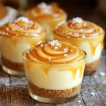 - 1 cup graham cracker crumbs - 4 tablespoons unsalted butter, melted - 16 oz cream cheese, softened to room temperature - 1/2 cup granulated sugar - 1 teaspoon pure vanilla extract - 1 cup heavy whipping cream - 1/4 cup salted caramel sauce (plus extra for drizzling) - A pinch of sea salt - Optional: whipped cream for an extra topping To make salted caramel cheesecake cups, you need some simple, tasty ingredients. Each one plays a big role in your cups' flavor and texture. First, graham cracker crumbs form the base. They add a nice crunch and sweetness. Melting unsalted butter helps bind the crumbs together. This combination gives a solid foundation for the cheesecake. Next, the cream cheese is the star. It brings a creamy texture and rich flavor. Be sure to soften it first; this helps it mix well. The granulated sugar adds sweetness, while the pure vanilla extract gives it a warm, inviting taste. Heavy whipping cream is key for lightness. Whipping it until stiff peaks form makes the filling airy. The salted caramel sauce adds that sweet and salty twist we all love. A pinch of sea salt enhances the flavors, making them pop. You can also add whipped cream on top for extra indulgence. With these ingredients, you are ready to create a delicious treat that everyone will enjoy. To start, gather your graham cracker crumbs and melted unsalted butter. In a medium bowl, mix the crumbs with the butter. Stir until the crumbs look like damp sand. This step is key for a tasty crust. Next, grab your serving cups or small jars. Distribute the crumb mix evenly into the bottoms of each cup. Press it down firmly with the back of a spoon. This will create a solid base for your cheesecake. Set these aside while you move to the next step. Now, let’s make the cheesecake filling. In a large bowl, beat the softened cream cheese, granulated sugar, and vanilla extract. Use an electric mixer on medium speed. Mix until it is silky smooth and lump-free. This step is very important for a creamy texture. In a separate bowl, whip the heavy cream until it forms stiff peaks. This will help the cheesecake feel light. Carefully fold the whipped cream into the cream cheese mix. Do this in three parts to keep it airy and fluffy. Now, gently stir in the salted caramel sauce. Make sure to mix it well. Add a pinch of sea salt to enhance the flavor. It's time to fill the cups! Spoon the creamy cheesecake mixture over the crust in each cup. Fill them about three-quarters full. Leave some space for toppings later. Cover the cups with plastic wrap. Chill them in the refrigerator for at least 4 hours. This helps the cheesecake set firmly, making it easier to serve. When you are ready to serve, drizzle more salted caramel sauce over the top of each cup. If you want, add a dollop of whipped cream for extra richness. Enjoy your homemade delights! To make the best salted caramel cheesecake cups, start with soft cream cheese. This helps blend it easily with sugar and vanilla. If your cream cheese is cold, it will be lumpy. Set it out for at least an hour before mixing. Next, whip the heavy cream until it forms stiff peaks. This means it holds its shape well. Gently fold the whipped cream into the cream cheese mix. This step keeps your cheesecake light and fluffy. Drizzling caramel sauce on top adds a sweet touch. Use a spoon or squeeze bottle for a neat drizzle. Let the caramel flow over the edges for a beautiful look. For an extra treat, add a dollop of whipped cream on top. This adds a nice contrast to the creamy cheesecake. It makes each bite even more delightful. Sprinkle flaky sea salt on the top for a nice crunch. It balances the sweetness of the caramel. This simple touch makes the flavors pop. You can also get creative with how you present your cups. Use clear cups to show off the layers, or add fresh fruit on top. These small details make your dessert stand out. {{image_4}} You can change the flavor of your salted caramel cheesecake cups in fun ways. One great idea is to add fruit purees. For example, try mixing in raspberry or strawberry puree into the cheesecake filling. This adds a fruity twist and makes the cups even more delightful. You can also layer the purees at the bottom before adding the cheesecake. Another option is to explore different types of caramel. You could use dark caramel for a richer taste or even a coffee-flavored caramel. This will give your cheesecake cups a unique flavor profile. Don’t be afraid to experiment and find what makes your taste buds dance! If you need gluten-free options, you can easily swap out the graham cracker crumbs. Use gluten-free cookie crumbs or almond flour instead. Both will give you a delicious crust that holds together well. For those who follow a vegan diet, you can substitute the cream cheese with a vegan cream cheese made from nuts or soy. Instead of heavy cream, use coconut cream whipped until fluffy. These changes ensure everyone can enjoy these tasty treats without missing out! After making these salted caramel cheesecake cups, store any leftovers in the fridge. Use an airtight container to keep them fresh. If you used jars, just cover them with their lids. This keeps the cheesecake cups safe from air and odors. To maintain the creamy texture, avoid stacking them. If you can, separate them with parchment paper. This helps prevent sticking. Remember to chill them again if they warm up. These cheesecake cups can last in the fridge for about 3 to 4 days. After that, the texture and taste may change. If you want to keep them longer, freezing is a great option. To freeze, place the cups in a freezer-safe container. You can also wrap them tightly with plastic wrap. They can stay fresh in the freezer for up to 2 months. When ready to eat, thaw them in the fridge overnight. Enjoy them cold for the best flavor! Can I use a different type of cookie for the crust? Yes, you can switch the crust. Use chocolate cookies or even vanilla wafers. Just crush them the same way as graham crackers. Each type gives a unique flavor. What if I don’t have heavy cream? If you lack heavy cream, use whole milk and a bit of butter. Mix 3/4 cup of milk with 1/4 cup of melted butter. This will help create a creamy texture. Can these be made a day in advance? Absolutely! Making them a day ahead is smart. It helps the flavors blend better. Just keep them covered in the fridge until you serve. Best way to transport cheesecake cups for a party? To transport, place the cups in a sturdy container. Use a lid to keep them secure. If you add whipped cream, do it just before serving to keep it fresh. Can I use low-fat cream cheese? Yes, low-fat cream cheese works. It may change the texture slightly, but it will still taste great. What can I substitute for salted caramel sauce? If you need a substitute, mix brown sugar with butter and a pinch of salt. Cook it until it becomes thick. This will mimic the taste of salted caramel. These cheesecake cups are simple and fun to make. You learned about the key ingredients, like cream cheese and caramel. We walked through the steps to prepare the crust and fill the cups. Tips helped ensure a smooth texture and perfect taste. You can customize the flavors and store leftovers easily. Now, it’s time to create your own cheesecake cups. Enjoy the process and share them with others!