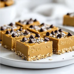 To make No Bake Peanut Butter Bars, you will need the following ingredients: - 1 cup creamy peanut butter - 1/2 cup honey or maple syrup - 2 cups rolled oats - 1/2 cup protein powder (vanilla or chocolate) - 1/4 cup chia seeds - 1/2 teaspoon vanilla extract - 1/2 cup dark chocolate chips (optional for topping) - A pinch of sea salt You can easily swap some of these ingredients. Here are a few ideas: - Peanut Butter: Use almond butter or sunflower seed butter for a nut-free option. - Honey or Maple Syrup: Agave nectar can work well if you prefer a vegan sweetener. - Protein Powder: If you want to skip protein powder, increase oats to 2 1/2 cups. - Chia Seeds: Flaxseeds can be a great alternative. - Dark Chocolate Chips: Use white chocolate or leave them out for a healthier version. Each bar has a good mix of nutrients. Here&rsquo;s a simple breakdown for one bar (assuming 12 servings): - Calories: Approximately 180 - Protein: 6 grams - Carbohydrates: 24 grams - Fat: 8 grams - Fiber: 3 grams - Sugar: 5 grams These bars are great for a quick snack or a post-workout treat. They pack energy and nutrients to fuel your day. {{ingredient_image_2}} First, gather all your ingredients. You need creamy peanut butter, honey or maple syrup, rolled oats, protein powder, chia seeds, vanilla extract, and dark chocolate chips if you like. Make sure you have a mixing bowl and a spatula ready. This will make the process smoother. In a large mixing bowl, add the creamy peanut butter and honey or maple syrup. Use your spatula to blend them well. You want a smooth mix. Next, add the rolled oats, protein powder, chia seeds, and vanilla extract. Don't forget a pinch of sea salt! Stir everything together until it forms a thick dough. It should be sticky but firm. Now it&rsquo;s time to prepare your baking dish. Take an 8x8-inch square dish and line it with parchment paper. Leave some paper hanging over the edges. This will help you lift the bars out later. Transfer your peanut butter mixture into the dish. Use the spatula to spread it evenly. Press down hard to make it level. If you want, melt the dark chocolate chips in the microwave and drizzle it on top. Place the dish in the refrigerator for 1 to 2 hours. This makes the mixture harden. After chilling, lift the bars out using the parchment paper. Cut them into squares or rectangles. Enjoy your delicious no-bake peanut butter bars! To get the best texture, mix the peanut butter and honey well. Use a spatula to ensure they blend smoothly. Next, add the oats and protein powder slowly. This helps keep the mixture thick and doughy. Press the mixture firmly into the baking dish. A well-pressed base leads to a better bite. Don&rsquo;t skip lining your baking dish with parchment paper. This step makes it easy to lift the bars out later. Avoid using too much liquid. If the mixture feels too wet, it will not set well. Also, be sure to chill the bars long enough. If they are not cold enough, they may fall apart when cut. You will need a large mixing bowl for easy stirring. A spatula is key for mixing and spreading the mixture. An 8x8-inch baking dish lined with parchment paper is essential. A microwave-safe bowl will help melt chocolate, if you choose to use it. Having a cutting board handy will make slicing the bars easier. Pro Tips Choose Your Sweetener: Feel free to experiment with different sweeteners like agave syrup or coconut nectar for a unique flavor profile. Texture Matters: Press the mixture firmly into the baking dish to ensure your bars hold their shape and have a nice, dense texture. Chilling Time: For best results, allow the bars to chill longer than 2 hours if you want an even firmer texture. Storage Tips: Wrap individual bars in wax paper for easy grab-and-go snacks, and store them in the fridge or freezer for longer freshness. {{image_4}} You can change the flavor of your bars easily. Try using almond butter instead of peanut butter for a nutty twist. Add cinnamon or cocoa powder for extra flavor. Mix in chopped nuts, like walnuts or pecans, for a crunchy texture. You can also add dried fruits, such as raisins or cranberries, for a sweet surprise. This keeps your bars exciting and new every time you make them! If you want a lighter version, use less honey or maple syrup. You can replace the rolled oats with quinoa flakes for a different texture. To boost protein, consider using vanilla or chocolate protein powder. For a sugar-free option, use a sugar substitute like stevia in place of honey. These changes make the bars fit your dietary needs while still tasting great. Serving these bars can be fun! Wrap each bar in parchment paper for a nice touch. You can also stack them on a colorful platter for a party. Drizzle some melted chocolate on top for a sweet finish. If you want, sprinkle extra chia seeds or crushed nuts for a decorative look. These ideas will impress your friends and family! To keep your no bake peanut butter bars fresh, store them in an airtight container. This keeps moisture out and maintains their texture. You can place parchment paper between layers of bars. This prevents them from sticking together. Make sure to store them in the refrigerator. This helps them stay firm and tasty. If you want to save some bars for later, you can freeze them. First, cut the bars into squares or rectangles. Wrap each piece in plastic wrap or foil. Then, place them in a freezer-safe bag or container. Make sure to label the bag with the date. You can freeze them for up to three months. To enjoy, thaw them in the fridge overnight before serving. When stored properly in the fridge, these bars last about one week. If frozen, they can last much longer. Keeping track of storage times helps you enjoy them at their best. If you notice any changes in texture or smell, it&rsquo;s best to toss them. Always trust your senses when it comes to food safety. Yes, you can use natural peanut butter. It adds a great taste. Just make sure it is smooth and creamy. Natural peanut butter has oil, so the bars might be a bit softer. You may need to adjust the oats to get the right texture. Remember to stir the peanut butter well before use to mix the oil. You can make these bars vegan easily. Replace honey with maple syrup. It gives a sweet taste and is plant-based. Ensure the protein powder is vegan too. Some protein powders have dairy, so check the label. Also, skip the chocolate chips or use vegan ones to keep it all plant-based. If you need a substitute for oats, try crushed nuts or seeds. You can use almond flour or coconut flakes too. These add a nice crunch and flavor. You can also try puffed rice for a lighter texture. Just remember to adjust the amount to keep the bars firm. We covered the key ingredients for no-bake peanut butter bars and their substitutes. You learned how to mix and set these bars for great texture. I shared tips to avoid common mistakes and recommendations for tools. We explored fun variations for flavors and healthier choices. Lastly, we discussed storage tips and answered some common questions. Try making these bars yourself to enjoy a tasty, easy treat. You might find your go-to snack!