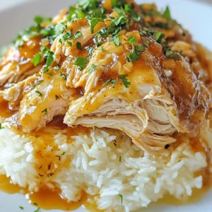 For this dish, you need simple, tasty items. Here’s what to gather: - 2 lbs of boneless, skinless chicken thighs - 1 cup of chicken broth - 1/2 cup of grated Parmesan cheese - 4 cloves of garlic, finely minced - 1 teaspoon of Italian seasoning - 1 teaspoon of paprika - 1/2 teaspoon of freshly ground black pepper - Salt, to taste - 1 tablespoon of extra virgin olive oil These ingredients come together to create a rich, creamy sauce that makes the chicken tender and flavorful. The chicken broth adds depth to the dish. It keeps the chicken moist while cooking. The garlic gives a lovely aroma and taste. Each seasoning plays a key role: - Italian seasoning brings a classic touch. - Paprika adds warmth and color. - Black pepper gives a slight kick. Mix these with the broth for a savory base that enhances every bite. To make your dish look great, add a few garnishes: - Fresh parsley, finely chopped - Extra Parmesan cheese These make the dish pop with color and add a fresh taste. A sprinkle of parsley brightens the rich flavors, while more cheese makes it even cheesier! {{ingredient_image_2}} Start with fresh chicken thighs. Place them in the crockpot. Next, heat the olive oil in a medium skillet over medium heat. Add the minced garlic and sauté it for 1-2 minutes. You want it fragrant but not brown. Browning garlic can make it taste bitter. Now, in a bowl, mix the chicken broth, grated Parmesan, Italian seasoning, paprika, black pepper, and salt. Whisk until smooth. Pour this mixture over the chicken in the crockpot. Make sure each piece is covered in the sauce. Cover the crockpot with its lid. You have two options for cooking: set it to low for 6-7 hours or high for 3-4 hours. Either way, the chicken will become tender and juicy. Check it at the end of cooking. The chicken should easily pull apart with a fork. After cooking, use two forks to shred the chicken right in the crockpot. Mix the shredded chicken well with the sauce. This step ensures every bite is packed with flavor. Serve the warm chicken right away. Garnish with fresh parsley for a pop of color. Enjoy it over rice, pasta, or mashed potatoes. The rich sauce makes everything better! To get the best flavor in Garlic Parmesan Crockpot Chicken, start with fresh ingredients. Use ripe garlic for a rich taste. Fresh parsley adds a bright touch to your dish. I like to sauté garlic first. This step makes it fragrant and tasty. Mix the chicken broth and Parmesan well. A smooth mixture coats the chicken evenly. Remember to season your chicken with salt and pepper. This step boosts the flavor. If you want a kick, add a pinch of crushed red pepper. Many people overcook the chicken. This can make it dry. Use the low setting if you can. Cooking on low for 6-7 hours keeps the chicken juicy. If you're short on time, the high setting works too. Just be mindful of the cooking time. Another mistake is not shredding the chicken. Shredding lets the meat soak up the sauce. It helps with flavor and makes serving easier. When using a crockpot, keep the lid on. Each time you lift it, heat escapes. This can lengthen cooking time. Use a meat thermometer to check doneness. Chicken should reach 165°F for safety. Layering ingredients matters too. Place chicken at the bottom, then pour the sauce on top. This method helps the chicken cook evenly. If you like a thicker sauce, remove the lid for the last 30 minutes. This step allows some liquid to evaporate. Pro Tips Use Fresh Garlic: Freshly minced garlic adds a potent flavor that enhances the dish significantly compared to garlic powder. Adjust Seasoning to Taste: Always taste your sauce before pouring it over the chicken; adjust salt and pepper according to your preference. Thighs for Tenderness: Boneless, skinless chicken thighs are ideal for slow cooking as they remain juicy and tender throughout the process. Garnish for Color: Adding fresh parsley not only brightens the dish visually but also adds a fresh flavor that balances the richness of the sauce. {{image_4}} You can easily change this recipe for different diets. To make it gluten-free, use gluten-free chicken broth. For a low-carb option, skip the rice and serve the chicken with steamed veggies. If you want a dairy-free dish, swap the Parmesan with nutritional yeast. This gives a cheesy flavor without the dairy. You can add more herbs and spices to change the taste. Try adding thyme or rosemary for a fresh flavor. A little cayenne pepper can spice it up. For a lemony twist, add lemon zest or juice. These small changes can make your meal feel new and exciting. There are many great ways to serve this chicken. You can place it over rice, pasta, or mashed potatoes. For a lighter option, serve it in lettuce wraps. This adds crunch and freshness. You can also turn it into a hearty sandwich. Just use a nice roll and add fresh veggies. These options make it fun to enjoy this dish in different ways. To keep your Garlic Parmesan Crockpot Chicken fresh, let it cool first. Then, place it in an airtight container. Make sure to seal it tightly to keep out air. Store it in the fridge for up to three days. If you plan to eat it later, freezing is a great option. When you are ready to enjoy leftovers, reheat them gently. You can use the microwave or the stovetop for this. If using a microwave, place the chicken in a bowl and cover it. Heat it for about 1-2 minutes. Stir halfway to ensure even heating. On the stovetop, add a bit of chicken broth in a pan and warm it on low heat. Stir occasionally until hot. To freeze Garlic Parmesan Crockpot Chicken, place it in freezer-safe bags or containers. Remove as much air as possible before sealing. Label the bags with the date. This dish can last in the freezer for up to three months. When you're ready to eat, thaw it in the fridge overnight before reheating. This method keeps the flavors intact and makes for a quick meal later on. Yes, you can use chicken breasts. They will cook well in the crockpot. However, chicken thighs stay juicier. They have more fat, which keeps them tender. If you choose breasts, watch the cooking time. Cook them for about 5-6 hours on low or 3-4 hours on high. To add heat, mix in red pepper flakes. Start with a teaspoon for a mild kick. If you want more spice, add more to your taste. You could also use spicy Italian seasoning. Another option is to add diced jalapeños or a dash of hot sauce. This chicken pairs well with many sides. Here are some tasty options: - Fluffy rice - Creamy pasta - Buttery mashed potatoes - Steamed vegetables - Fresh salad These sides absorb the savory sauce well and complete the meal. Store any leftovers in an airtight container. They will last in the fridge for up to 4 days. If you want to keep them longer, freeze the chicken. It can last up to 3 months in the freezer. Just make sure to label the container with the date. Garlic Parmesan Crockpot Chicken is a simple and tasty dish. We covered its main ingredients, cooking steps, and tips for flavor. You learned how to store leftovers and tried different variations, too. With this guide, you can make this tasty meal your own. Try new flavors and enjoy it with your favorite sides. Remember, cooking is fun, so experiment and find what you love!
