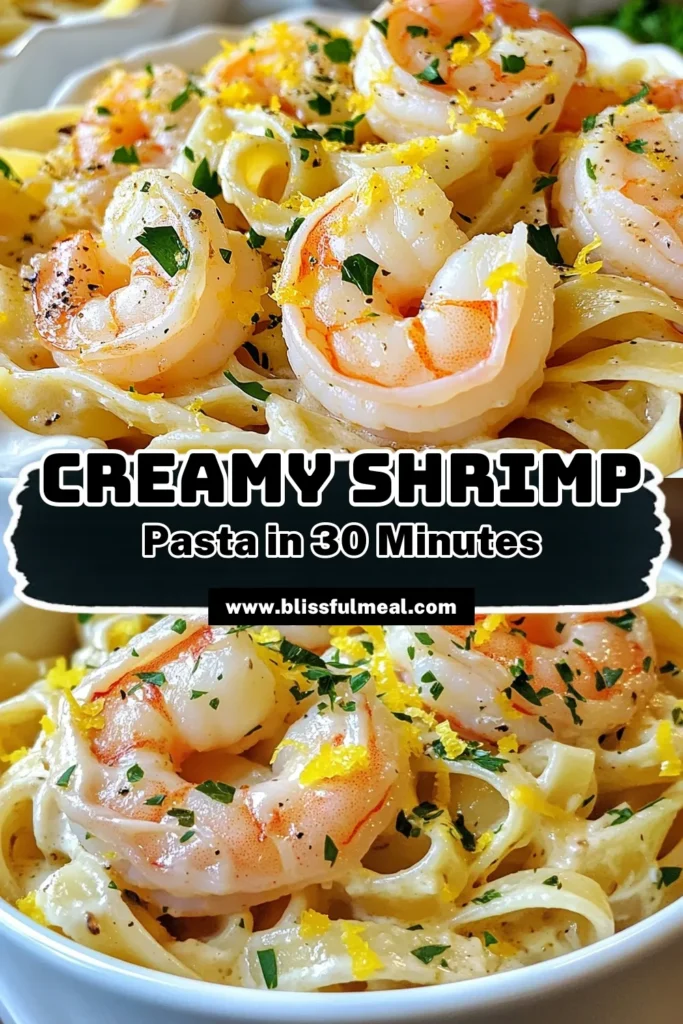Indulge in this mouthwatering creamy garlic shrimp pasta that's perfect for any weeknight dinner. This easy shrimp pasta recipe features succulent shrimp and fettuccine garlic shrimp bathed in a rich and velvety sauce. With just a few ingredients, you can whip up this delicious shrimp fettuccine Alfredo in 30 minutes! Save this recipe for a delicious meal that will impress your family and friends! #CreamyGarlicShrimpPasta #ShrimpPastaRecipe #EasyCreamyPasta #ShrimpFettuccineAlfredo