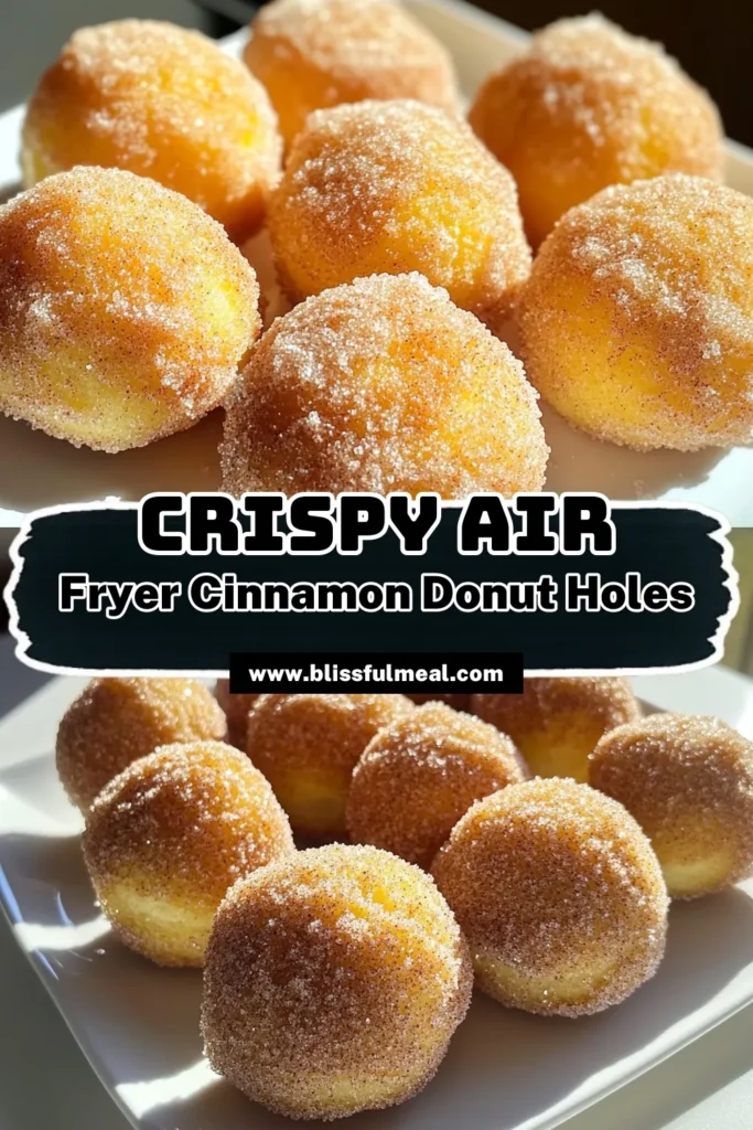 Indulge in the sweet delight of Air Fryer Cinnamon Sugar Donut Holes that are easy to make and oh-so-delicious! With just a few simple ingredients and 20 minutes, you can enjoy warm, fluffy donut holes coated in sweet cinnamon sugar. Perfect for breakfast or a tasty snack, these treats will satisfy your cravings. Click through to discover the simple recipe and impress your friends and family! #AirFryerRecipes #CinnamonSugar #DonutHoles #EasyDesserts