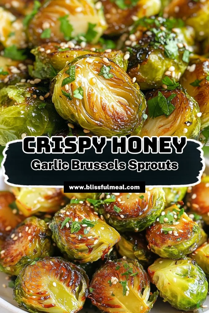 Discover the perfect blend of flavors with these Crispy Honey Garlic Brussels Sprouts! This roasted Brussels sprouts recipe features a delightful honey garlic sauce, making it an easy Brussels sprouts side dish that's both tasty and vegan. Perfect for any meal, this dish will impress your guests and satisfy your cravings. Try this quick and easy recipe today! Save it for your next cooking adventure! #BrusselsSprouts #HoneyGarlic #EasyRecipes #VeganCooking