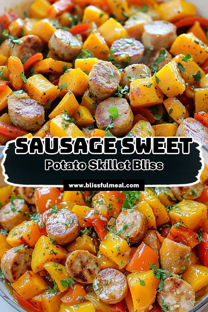 Try this delicious Sausage Sweet Potato Honey Garlic Skillet for a quick and healthy dinner solution. This one-pan sausage dinner features tender sweet potatoes, flavorful sausage, and a honey garlic sauce that brings everything together. Perfect for busy weeknights, this healthy sweet potato dish is sure to please. Check out this easy sweet potato recipe and elevate your meal tonight! Don't forget to save! #SausageSweetPotatoSkillet #HoneyGarlicSausageRecipe #OnePanDinner #EasySweetPotatoRecipes
