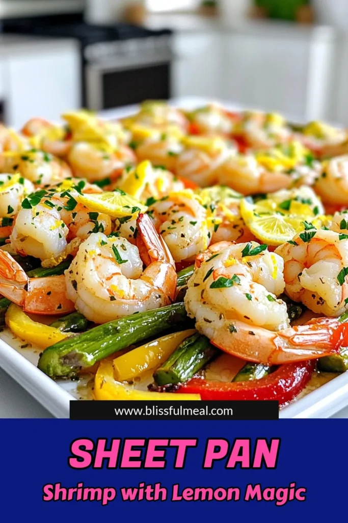 Savor the flavors of a quick and delicious Garlic Lemon Shrimp Sheet Pan Delight! This simple recipe features juicy shrimp, vibrant asparagus, and colorful bell peppers, all marinated in zesty garlic and lemon for a mouthwatering meal ready in just 30 minutes. Perfect for easy weeknight dinners, this dish will brighten your table. Click through for the full recipe and make tonight’s dinner unforgettable! #ShrimpRecipes #HealthyDinner #SheetPanMeals #EasyRecipes