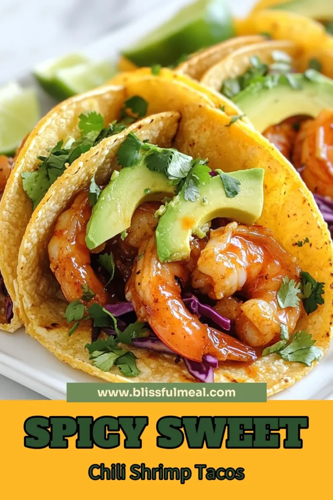 Discover the ultimate easy shrimp taco recipe with these sweet chili shrimp tacos! Packed with flavor, they make a quick taco dinner perfect for busy nights. The blend of succulent shrimp, creamy avocado, and fresh cabbage creates a delightful treat. Enjoy healthy shrimp recipes that everyone will love. Save this delicious avocado shrimp tacos recipe for your next meal! #SweetChiliShrimpTacos #ShrimpTacos #QuickDinner #HealthyRecipes