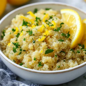 - 1 cup quinoa, thoroughly rinsed - 2 cups vegetable broth (homemade or store-bought) - 2 tablespoons extra virgin olive oil - 3 cloves garlic, finely minced - Zest of 1 fresh lemon - 2 tablespoons freshly squeezed lemon juice - 1 teaspoon dried oregano - 1 teaspoon salt (adjust based on preference) - 1/2 teaspoon freshly ground black pepper - Fresh parsley, finely chopped Quinoa is the star here. It’s high in protein and easy to cook. Rinsing it well helps remove any bitterness. Vegetable broth adds a rich flavor. I love using homemade broth for the best taste. Olive oil gives a nice, smooth texture. Garlic adds a strong aroma and flavor. You’ll want it finely minced. Fresh lemon zest brings brightness, while the juice adds tang. Dried oregano adds an earthy note. Salt and pepper round out the taste. Don't skip these; they bring everything together. If you want a pop of color, sprinkle fresh parsley on top before serving. It also adds a fresh taste. {{ingredient_image_2}} - Setting the Instant Pot: First, set your Instant Pot to 'Sauté' mode. This heats the pot for cooking. - Sautéing the garlic: Once hot, add the olive oil and minced garlic. Stir often for 1-2 minutes. You want the garlic fragrant and lightly golden. Be careful! Burnt garlic tastes bitter. - Adding quinoa to the pot: Next, measure and add the rinsed quinoa to the pot. Stir it in with the garlic and oil. - Sautéing for flavor enhancement: Sauté the quinoa for one more minute. This step brings out its nutty flavor. - Pouring in vegetable broth: Carefully pour in the vegetable broth to the pot. - Mixing in zest, juice, and seasonings: Add lemon zest, lemon juice, oregano, salt, and pepper. Mix well so everything is evenly spread. - Securing the lid: Secure the lid on the Instant Pot. Make sure the steam valve is set to 'Sealing.' - Setting the timer: Select 'Pressure Cook' or 'Manual' and set the timer for 1 minute on high pressure. - Natural pressure release: When the timer goes off, let the pressure release naturally for 10 minutes. Then, switch the steam valve to 'Venting' to release any extra steam. - Fluffing the quinoa: Carefully remove the lid. Use a fork to fluff the quinoa gently. Taste and add more salt or pepper if you like. - Adding parsley: Before serving, sprinkle fresh chopped parsley over the quinoa. This adds color and flavor. - Serving suggestions: Serve the quinoa in a big bowl or on plates. Garnish with extra lemon zest and parsley. For fun, add a lemon wedge on the side for guests to squeeze over their dish. - Rinsing to remove bitterness: Always rinse quinoa under cold water before cooking. This step washes away saponins, which can make quinoa taste bitter. Just place the quinoa in a fine-mesh strainer and run it under water for a minute. You will notice a cleaner, fresher flavor in your dish. - Toasting benefits: Toasting quinoa adds a nice nutty flavor. After rinsing, sauté it in the Instant Pot with garlic and olive oil for about a minute. This small step makes a big difference in taste. - Adding more lemon or garlic: If you love bright flavors, feel free to add more lemon juice or zest. You can also increase the minced garlic for a stronger taste. Just remember to balance these flavors with salt and pepper. - Substituting broth types: You can change the vegetable broth to chicken broth for a richer taste. If you want a lighter dish, use water or low-sodium broth. Each option gives a unique flavor profile. - Ensuring proper sealing: Make sure the lid of your Instant Pot is on correctly. The steam valve should be set to ‘Sealing’ before you start cooking. This helps build pressure and cooks the quinoa evenly. - Troubleshooting common issues: If your quinoa is undercooked, try adding a little more broth and pressure cooking for an extra minute. If it’s too mushy, reduce the cooking time next time. Adjusting these small details leads to perfect quinoa every time. Pro Tips Rinse Quinoa Thoroughly: Rinsing quinoa before cooking removes its natural coating, called saponin, which can impart a bitter taste. Make sure to rinse it under cold water in a fine-mesh strainer for best results. Customize Your Broth: For enhanced flavor, consider using homemade vegetable broth or adding a splash of white wine to the broth. This will elevate the overall taste of the quinoa. Use Fresh Ingredients: Fresh lemon juice and zest will bring a vibrant and zesty flavor to the dish. Avoid using bottled lemon juice for the best results. Let It Rest: After cooking, let the quinoa sit for a few minutes before fluffing it with a fork. This will allow it to absorb any remaining moisture and enhance its texture. {{image_4}} You can boost the nutrition of your lemon garlic quinoa with protein. Here are two tasty options: - Chickpeas: Add one can of drained and rinsed chickpeas. This will give your dish a hearty feel and a nice texture. - Grilled chicken or shrimp: For a meatier option, top your quinoa with grilled chicken or shrimp. Both options pair well with lemon and garlic. To make your dish more exciting, consider these flavor boosts: - Adding sautéed onions: Start by sautéing some chopped onions with the garlic. They add a sweet and savory depth to the dish. - Incorporating vegetables: You can mix in cooked vegetables like bell peppers or spinach. These add color and extra nutrients. Herbs can change the flavor profile of your quinoa: - Using fresh herbs like basil or cilantro: These fresh herbs can brighten the dish. Add them in right before serving for the best flavor. - Omitting or replacing oregano: If you want a different taste, try leaving out the oregano. You can replace it with thyme or rosemary for a new twist. Feel free to experiment with these variations to make the dish your own! To keep your Instant Pot lemon garlic quinoa fresh, cool it quickly. Spread it in a thin layer on a plate. This helps it cool faster. Once cool, place the quinoa in an airtight container. Glass containers work well, as do BPA-free plastic ones. Store it in the fridge for up to five days. If you want to store quinoa for longer, freezing is a great option. Place the cooled quinoa in freezer-safe bags. Press out as much air as you can before sealing. Label the bags with the date for reference. You can freeze it for up to three months. To thaw, simply move the bag to the fridge overnight. If you need it fast, you can use the microwave. Just heat it in short bursts until warm. When you're ready to enjoy your quinoa again, reheating is easy. For the microwave, place the quinoa in a bowl. Add a teaspoon of water to keep it moist. Cover the bowl with a microwave-safe lid. Heat in short intervals, stirring in between. If you prefer the stovetop, add the quinoa to a pan. Add a splash of water or broth. Warm it over medium heat, stirring often. This method brings back its fluffy texture. Cooking quinoa in the Instant Pot is quick. The total cooking time is about 20 minutes. This includes: - Prep Time: 10 minutes to gather and prepare the ingredients. - Cooking Time: 1 minute on high pressure. - Natural Release: 10 minutes to let the pressure drop safely. This quick method saves time and makes cooking easy. Yes, you can use other grains. Some good alternatives are: - Brown rice: Cook for 22-25 minutes. - Farro: Cook for 10-12 minutes. - Barley: Cook for 25-30 minutes. Adjust the liquid based on the grain you choose. Each grain has a different cooking time, so check accordingly. Instant Pot lemon garlic quinoa is quite healthy. It is: - High in protein: Quinoa has all nine essential amino acids. - Rich in fiber: This helps with digestion. - Packed with vitamins: Garlic and lemon are good for your immune system. This dish is a great choice for a balanced meal. Lemon garlic quinoa pairs well with many dishes. Here are some ideas: - Grilled chicken or shrimp: Adds protein. - Roasted vegetables: Brings color and nutrients. - A fresh salad: Complements the flavors. These options enhance your meal and make it more filling. This blog post covered how to make lemon garlic quinoa in an Instant Pot. We talked about the main ingredients and seasonings that add great flavor. I offered tips for perfecting your quinoa texture and adjusting flavors. You can even try different variations by adding proteins or herbs. In conclusion, making lemon garlic quinoa is simple and can fit any meal. Enjoy experimenting with flavors, and remember, this tasty dish is both healthy and easy to store. Happy cooking!