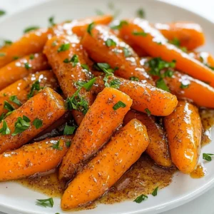 - 1 lb baby carrots - 2 tablespoons unsalted butter - 3 tablespoons light brown sugar - 1 teaspoon ground cinnamon - 1 teaspoon paprika - Salt and pepper - Fresh parsley When making brown sugar cinnamon roasted carrots, the ingredients are simple yet powerful. Baby carrots shine in this dish. Their natural sweetness pairs well with brown sugar and cinnamon. I often use unsalted butter for a smooth finish. Light brown sugar adds a rich, caramel flavor. Ground cinnamon gives warmth, while paprika adds a bit of spice. A sprinkle of salt and pepper helps balance all the flavors. For garnish, I love adding fresh parsley. It brings a bright color and fresh taste to the dish. This easy-to-make recipe allows the carrots to shine. You will enjoy the sweet and savory blend. {{ingredient_image_2}} Start by preheating your oven to 400°F (200°C). This high heat helps the carrots caramelize and get sweet. In a large bowl, mix together 2 tablespoons of melted butter, 3 tablespoons of packed light brown sugar, 1 teaspoon of ground cinnamon, 1 teaspoon of paprika, and a pinch of salt and pepper. Whisk until smooth. This mixture will coat the carrots and give them a sweet, spicy flavor. Now, take 1 pound of baby carrots and add them to the bowl. Toss the carrots gently in the brown sugar mixture. Make sure every carrot is well coated. This step is key for a tasty result. Grab a baking sheet and line it with parchment paper. This makes cleanup easier. Spread the coated carrots in one even layer on the sheet. Leave some space between them. This allows for even roasting. Place the baking sheet in the preheated oven. Roast the carrots for 20-25 minutes. Halfway through, stir the carrots. This helps them cook evenly and get that lovely caramelized look. Once they are roasted, take the carrots out of the oven. Let them cool for a few minutes on the baking sheet. Then, transfer them to a serving platter. For a fresh touch, sprinkle some finely chopped parsley on top. This adds color and flavor to your dish. For this dish, baby carrots work best. They are sweet and tender. If you can't find baby carrots, use regular carrots. Cut them into sticks about the same size as baby carrots. This helps them cook evenly. Choose firm carrots with a bright color. Avoid limp or darkened carrots for the best taste. Stirring the carrots halfway through cooking is key. It helps them cook evenly. This step ensures that all sides get a nice caramelized color. If you skip this, some carrots may brown too much while others stay raw. Set a timer for halfway through to remind you to stir. You can boost the spice and sweetness to your liking. If you want more heat, add a pinch of cayenne pepper. For extra sweetness, try a drizzle of honey or maple syrup. You can also mix in nutmeg or ginger for different flavor profiles. Don't be afraid to experiment! Each change can make this dish unique. Pro Tips Choose Fresh Carrots: Opt for vibrant, firm baby carrots for the best flavor and texture. Freshness makes a significant difference in the final dish. Adjust Sweetness: Feel free to modify the amount of brown sugar according to your taste preference. You can reduce it for a less sweet side dish or increase it for a more decadent flavor. Experiment with Spices: Don’t hesitate to try different spices like ginger or nutmeg to customize the flavor profile. A pinch of cayenne could also add an exciting kick! Perfect Caramelization: Stir the carrots halfway through roasting to ensure even caramelization. This helps achieve that beautiful golden-brown color and enhances the overall taste. {{image_4}} You can change the spice mix to fit your taste. For a warm touch, add nutmeg. Its sweet and woody flavor pairs well with brown sugar. If you like heat, try a pinch of cayenne. It gives a nice kick to the dish. Mix and match spices to create your perfect blend. Brown sugar gives a rich sweetness. If you want to swap it, use honey or maple syrup. Both add unique flavors and sweetness. You can also use coconut sugar for a caramel-like taste. Just remember to adjust the amount, as these sweeteners have different strengths. Feel free to add other veggies for more color and flavor. Sweet potatoes work great with carrots. They roast well and have a natural sweetness. You can also try parsnips or beets. Mix them in for a fun, colorful dish that everyone will love. To keep your roasted carrots fresh, store them in the fridge. Use an airtight container. This helps to keep them moist and tasty. They can stay good for about 3 to 5 days. Make sure to cool them first before sealing. This avoids extra moisture inside the container. You can freeze roasted carrots if you want to save them for later. Let them cool completely before freezing. Spread them on a baking sheet in a single layer. Freeze for about 1 to 2 hours. Once frozen, transfer them to a freezer bag. Label the bag with the date. They can last for up to 3 months in the freezer. When reheating, aim to keep the flavor and texture. The best way is to use an oven. Preheat it to 350°F (175°C). Place the carrots on a baking sheet. Cover them with foil to keep them moist. Heat for about 10 to 15 minutes. You can also use a microwave, but this may change the texture. If you do, use a microwave-safe dish and cover it. Heat in short bursts to avoid overcooking. Roasted carrots take about 20 to 25 minutes to cook. Preheat your oven to 400°F (200°C). Place the carrots on a baking sheet in a single layer. Stir them halfway through for even cooking. Yes, you can use regular carrots. Just cut them into similar-sized pieces. Aim for about two to three inches long. This helps them cook evenly and match the baby carrots' tenderness. These carrots pair well with many dishes. Serve them with grilled chicken or roasted pork. They also go great with quinoa or a fresh salad. The sweet and spicy flavor adds a nice touch to any meal. Look for a rich golden-brown color. The carrots should be tender when pierced with a fork. The caramelization gives them a sweet and rich taste. If they look glossy and slightly wrinkled, they are perfect! This blog post covered how to make delicious brown sugar cinnamon roasted carrots. We went through the main ingredients and step-by-step instructions to guide you. I shared tips for choosing the best carrots and how to ensure even cooking. There were also ideas for variations, storage tips, and answers to common questions. Remember, roasting carrots adds a sweet, tasty twist to any meal. Experiment with spices and enjoy your cooking!