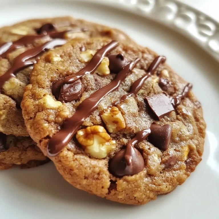 Gather these simple ingredients for your avocado chocolate chip cookies. Each one plays a key role in making these treats delicious and healthy. - Ripe avocado, mashed - Coconut sugar - Brown sugar - Almond milk (or plant-based alternative) - Pure vanilla extract - Whole wheat flour - Baking soda - Fine sea salt - Dark chocolate chips - Optional: Chopped nuts (e.g., walnuts or pecans) The ripe avocado is the star of this recipe. It adds creaminess and healthy fats. Coconut sugar and brown sugar give a rich sweetness. Almond milk keeps the dough moist. Pure vanilla brings out all the flavors. Whole wheat flour adds fiber and nutrients. Baking soda helps the cookies rise, while fine sea salt enhances the taste. Dark chocolate chips make these cookies extra special. If you want, add chopped nuts for crunch. Now that you know the ingredients, you are ready to create a tasty treat that everyone will enjoy! {{ingredient_image_2}} - Preheat oven and prepare baking sheet Start by preheating your oven to 350°F (175°C). Line a baking sheet with parchment paper. This helps the cookies not to stick. - Combine wet ingredients In a large bowl, mash one ripe avocado until it is smooth. Add 1/2 cup of coconut sugar and 1/4 cup of brown sugar. Use a fork or a mixer to blend these together until it looks creamy. - Mix dry ingredients In another bowl, whisk together 1 cup of whole wheat flour, 1/2 teaspoon of baking soda, and 1/4 teaspoon of fine sea salt. This ensures even mixing of the dry items. - Combine wet and dry mixtures Gradually add the dry mix to the wet mix. Stir gently with a spatula or wooden spoon. It’s important not to overmix, as this can make the cookies tough. - Fold in chocolate chips and nuts Carefully fold in 1/2 cup of dark chocolate chips. If you like nuts, add 1/2 cup of chopped walnuts or pecans. This adds a nice crunch. - Scoop and bake cookies Using a tablespoon, scoop out the dough and place it on the prepared baking sheet. Keep them spaced about 2 inches apart. Bake for 10-12 minutes, or until the edges are golden brown. Let the cookies cool for about 5 minutes on the sheet. Then, move them to a rack to cool completely. Enjoy your warm, tasty cookies! - Avoiding overmixing: When you mix your wet and dry ingredients, do it gently. Overmixing can make your cookies tough. Stir just until you see no dry flour. - Best methods for mashing avocado: Use a fork or a potato masher. Mash until it is smooth. You want it creamy, with no lumps. This helps your cookies stay soft. - Chilling the dough for better texture: After mixing, chill your dough for at least 30 minutes. This helps the cookies spread less while baking. It also makes them chewier. - Alternative sweeteners: You can use maple syrup or honey instead of coconut sugar. These will add their own flavor and sweetness. - Gluten-free flour options: Try using almond flour or a gluten-free flour blend. This will make the cookies safe for those with gluten allergies. - Dairy-free chocolate alternatives: Use dairy-free chocolate chips if you want to keep it vegan. You can also use carob chips for a different taste. Pro Tips Use Ripe Avocados: Make sure your avocados are fully ripe for the best flavor and texture; they should be soft to the touch but not overly mushy. Adjust Sweetness to Taste: Depending on your preference for sweetness, feel free to reduce the coconut and brown sugar slightly or add a bit more if you like it sweeter. Chill the Dough: For thicker cookies, consider chilling the dough for 30 minutes before baking. This helps the cookies maintain their shape. Experiment with Mix-Ins: Don't hesitate to mix things up! Try adding dried fruits, seeds, or different types of chocolate chips for unique flavors. {{image_4}} To make this recipe vegan, you need to change a few ingredients. Use plant-based milk, like almond or oat milk. You can also swap coconut sugar for maple syrup or agave nectar. These changes keep it tasty and vegan. Adjust the baking time if you use liquid sweeteners. Cookies may need a minute less in the oven. Keep an eye on them. They should be lightly golden but still soft in the middle. For a gluten-free version, pick a good flour blend. Almond flour or a mix of rice flour and tapioca works well. Look for blends that include xanthan gum, which helps bind the cookies. To keep the texture right, add a bit more moisture. You can do this by increasing the almond milk slightly. Just a tablespoon or two should help. Want to add some nutrition? Oats are a great choice. Stir in half a cup of rolled oats for extra fiber. They add a nice chew to the cookies too. Dried fruits like cranberries or raisins also work well. Just chop them up and mix them in. This adds sweetness and a fun texture to your cookies. To keep your avocado chocolate chip cookies fresh, store them at room temperature. Place them in an airtight container. This keeps them soft and tasty for a few days. If you want to keep them longer, freezing is a smart option. Wrap each cookie in plastic wrap and then place them in a freezer bag. This helps keep them fresh for up to three months. In the pantry, the cookies last about 4-5 days. You can extend their life in the fridge for about one week. Look for signs of spoilage. If they smell off or have changed color, it's best to toss them out. Always check for mold, too. Enjoy your cookies while they're fresh for the best taste! Can I use a different type of sugar? Yes, you can use other sugars like brown sugar or white sugar. Each type adds a unique taste. Coconut sugar gives a caramel flavor, while white sugar makes cookies lighter. How do I know when the cookies are done? Look for light golden edges. The centers should feel soft but set. They will firm up as they cool. Can I make the dough ahead of time? Yes! You can make the dough and store it in the fridge for up to three days. Just scoop and bake when you are ready. Is avocado a healthy substitute for butter? Absolutely! Avocado adds healthy fats and moisture. It also lowers the saturated fat in cookies, making them a better choice. What other flavors pair well with avocado in cookies? Try adding cinnamon, nuts, or even a hint of orange zest. These flavors enhance avocado and make cookies even tastier. In this blog post, we explored how to make delicious avocado chocolate chip cookies. We covered ingredients, step-by-step instructions, tips for perfection, and variations. These cookies are not only tasty but also healthier options. Remember, you can adapt the recipe to suit your needs, like making it gluten-free or vegan. Store your cookies in the right way to keep them fresh. Enjoy your baking journey and treat yourself to these yummy, unique cookies!