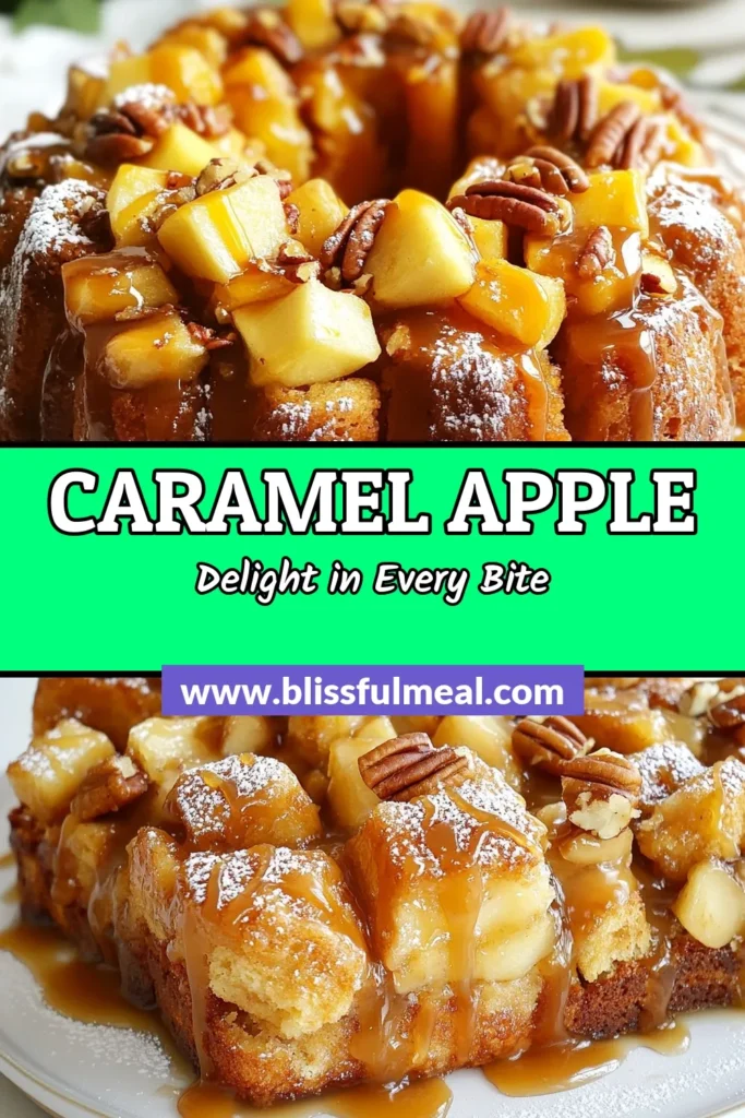 Satisfy your sweet tooth with this Caramel Apple Monkey Bread! This easy monkey bread recipe combines mouthwatering flavors of caramel and apple for a delightful homemade monkey bread that’s perfect for any occasion. Serve it warm as a charming apple dessert recipe or an impressive Bundt cake with caramel. Try it today and let the deliciousness impress you! Save this recipe for your next baking adventure! #CaramelAppleMonkeyBread #EasyMonkeyBreadRecipe #AppleDessertRecipe #BundtCakeWithCaramel