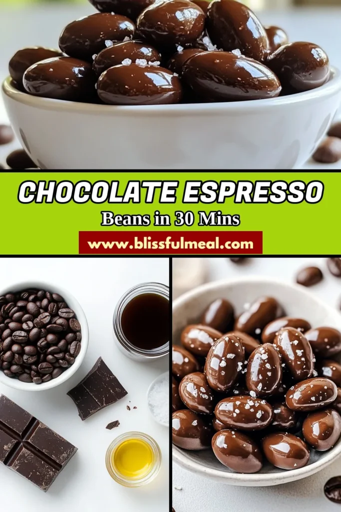 Indulge in homemade espresso treats that energize your day with these delicious chocolate-covered espresso beans! This easy chocolate snacks recipe combines rich dark chocolate with roasted espresso beans for a perfect balance of flavor and crunch. These energizing chocolate snacks make a delightful treat or gift. Try this simple recipe today and elevate your snacking experience! #ChocolateCoveredEspressoBeans #DarkChocolateEspressoBites #EnergizingChocolateSnacks #EasyChocolateSnacksRecipe