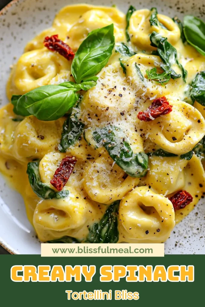 Looking for a quick dinner idea? Try this creamy spinach tortellini skillet that’s packed with flavor! This easy tortellini recipe features tender cheese tortellini, fresh spinach, and a luscious creamy sauce enriched with parmesan cheese. Perfect for busy weeknights, it’s ready in just 25 minutes! Don’t forget to save this creamy spinach tortellini for your next meal! #Tortellini #CreamySpinachTortellini #QuickDinner #ParmesanCheeseRecipes