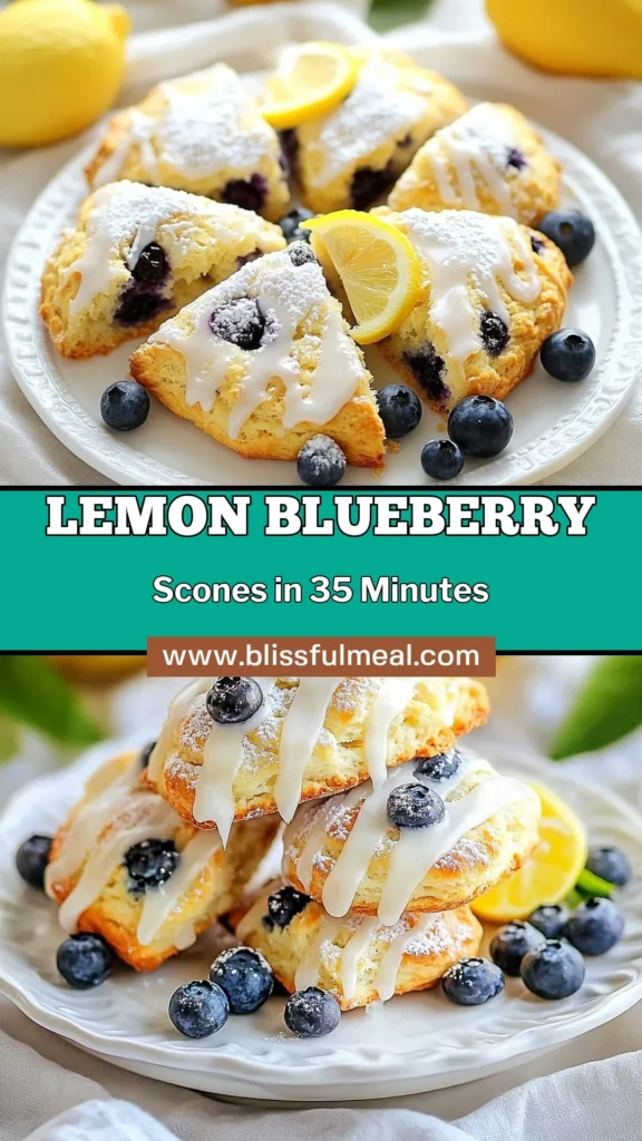 Indulge in these delicious Lemon Blueberry Scones, the perfect addition to your morning routine or afternoon tea. This easy scone recipe combines fresh blueberries with zesty lemon for a bakery-style treat that's hard to resist. Perfect for any lemon dessert recipe lover, these scones are light, fluffy, and bursting with flavor. Try this fresh blueberry dessert today and elevate your baking game! Save for later! #LemonBlueberryScones #EasySconeRecipe #FreshBlueberryDesserts #LemonDessertRecipes