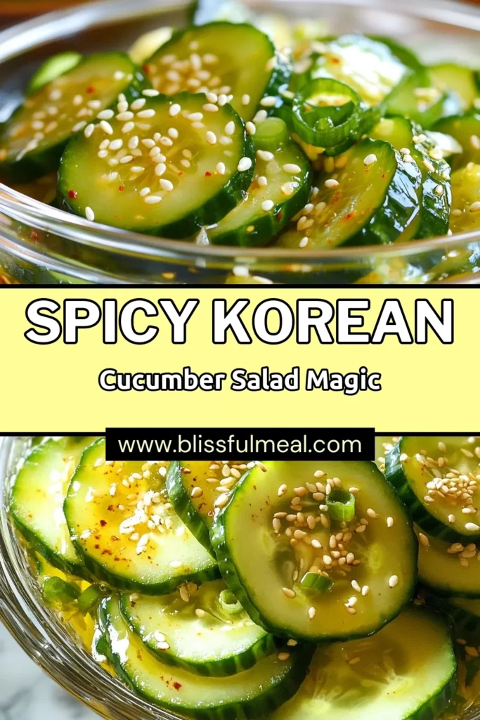Discover the vibrant flavors of Spicy Korean Cucumber Salad with this easy gochugaru cucumber salad recipe! Perfect as a refreshing cucumber salad, this dish makes for an amazing Korean side dish that complements any meal. With simple ingredients and quick prep, you'll have a delicious spicy salad ready in no time. Try this easy recipe today for a taste of Korea! Save and share for your next culinary adventure! #KoreanFood #CucumberSalad #EasyRecipes #SpicySalad