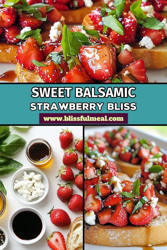 Savor the vibrant flavors of Balsamic Strawberry Bruschetta with this easy bruschetta recipe! Perfect as strawberry appetizers, each bite combines fresh strawberries, creamy goat cheese, and a drizzle of balsamic vinegar for a delightful treat. Impress your guests with this stunning dish that’s simple to prepare. Get started today and elevate your snacking game! Save this recipe for your next gathering! #BalsamicStrawberryBruschetta #EasyBruschettaRecipe #StrawberryAppetizers #GoatCheeseBruschetta