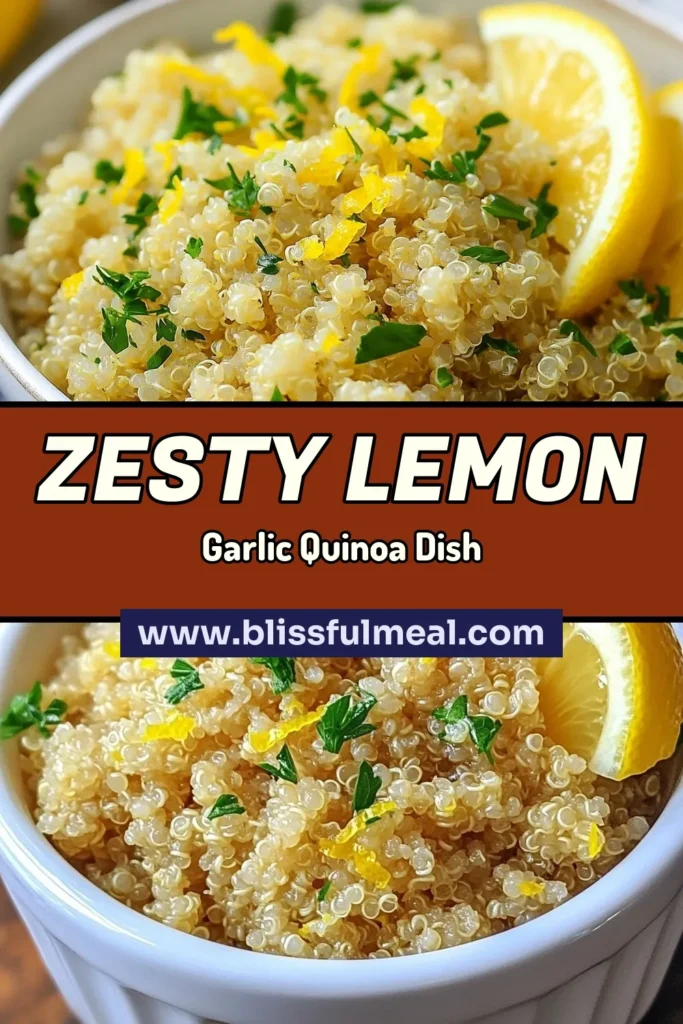 Discover an easy and delicious Instant Pot quinoa recipe with our Lemon Garlic Quinoa. This healthy quinoa side dish is packed with zesty flavors, making it perfect for any vegetarian meal. Learn how to prepare flavorful quinoa with lemon and garlic in just 20 minutes. Your taste buds will thank you! Save this recipe for a quick, nutritious option you’ll want to make again and again. #InstantPotRecipes #QuinoaRecipes #HealthyEating #VegetarianCooking