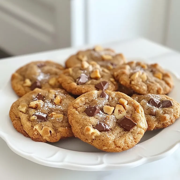 - Almond butter or nut/seed butter options Almond butter gives a rich flavor. You can also use peanut, cashew, or sunflower seed butter. Each adds a unique taste. - Coconut sugar versus brown sugar Coconut sugar is less processed than brown sugar. It has a lower glycemic index, which makes it a better choice for some. The taste is similar but with a hint of caramel. - Maple syrup for natural sweetness Maple syrup adds moisture and flavor. It sweetens cookies without refined sugars. Use pure maple syrup for the best results. - Almond flour and its benefits Almond flour is gluten-free and rich in protein. It helps create a soft, chewy texture. This flour also adds a nutty taste to your cookies. - Dark vegan chocolate chips Use at least 70% cacao for rich flavor. These chips melt beautifully and provide that classic chocolate experience. They are dairy-free, making them perfect for vegan cookies. - Optional add-ins: walnuts Chopped walnuts add crunch and healthy fats. They complement the chocolate well but are not necessary if you prefer a smoother cookie. {{ingredient_image_2}} First, turn on your oven and set it to 350°F (175°C). This is key for perfect cookies. Next, grab a baking sheet and line it with parchment paper. This step helps the cookies not stick. In a big bowl, add 1 cup of almond butter, 1/2 cup of coconut sugar, 1/4 cup of maple syrup, and 1 teaspoon of vanilla extract. Use a spatula or whisk to blend these ingredients. Keep mixing until the mixture is smooth. This gives your cookies a rich base. In a medium bowl, whisk together 1 cup of almond flour, 1/2 teaspoon of baking soda, and 1/4 teaspoon of fine sea salt. Make sure these dry ingredients are well mixed. This step prevents clumps and ensures even baking. Now, slowly add the dry mix to the wet mix. Stir gently as you combine them. You want a dough that holds together well. Make sure there are no dry parts left. This ensures every bite is tasty. Scoop out portions of dough using a tablespoon. Place them on the baking sheet, leaving 2 inches between each scoop. Flatten each cookie slightly with a spoon or your fingers. Bake them for 10-12 minutes. The edges should look golden brown. Let them cool on the sheet for 5 minutes. Then, move them to a wire rack to cool completely. This helps get the right texture. To bake great vegan cookies, start with room-temperature ingredients. This helps everything mix better. Use almond butter for a creamy texture. Coconut sugar gives a nice flavor and color. You can also try other nut or seed butters. Maple syrup adds sweetness and moisture. Do not overmix the dough. This can make cookies tough. Avoid using cold ingredients; they can change the dough's texture. Also, do not skip the baking soda. It helps the cookies rise and get that perfect shape. Lastly, remember to space the cookies apart on the sheet. They need room to bake evenly. If your cookies are too crumbly, you might need more liquid. Add a splash of almond milk if needed. For cookies that spread too much, chill the dough for 30 minutes before baking. If they come out too dry, check your oven temperature. An oven that is too hot can dry out the cookies. Pro Tips Use Room Temperature Ingredients: Allow your almond butter and maple syrup to come to room temperature for easier mixing and a smoother dough. Experiment with Nut Butters: Feel free to substitute almond butter with peanut butter, cashew butter, or sunflower seed butter for a unique flavor profile. Chill the Dough: For thicker cookies, chill the cookie dough in the refrigerator for 30 minutes before baking. This helps them maintain their shape. Check for Doneness: Keep an eye on the cookies during the last few minutes of baking; they can go from perfectly golden to overbaked quickly. {{image_4}} You can make these cookies gluten-free easily. Just swap almond flour with a gluten-free blend. Look for a mix that has a good balance of flours. Usually, a blend of rice flour and tapioca works well. This change keeps the cookies soft and chewy, just like the original. Want to spice things up? Add a pinch of cinnamon or nutmeg to the dough. These spices give a warm taste. You can also try a splash of almond extract for a nutty twist. If you love coconut, mix in some shredded coconut. It adds a nice chew and flavor. If you or someone you know has nut allergies, don't worry! You can use sunflower seed butter instead of almond butter. It works well and keeps the cookies soft. Be sure to check that your chocolate chips are nut-free too. This way, everyone can enjoy these tasty treats! To keep your vegan chocolate chip cookies fresh, store them in an airtight container. This helps maintain their softness and flavor. Use a container that fits them well, so they do not move around. You can add a slice of bread to absorb extra moisture. This trick keeps cookies soft longer. Freezing your vegan cookies is easy and a smart way to save them. First, let the cookies cool completely. Once cool, place them in a single layer on a baking sheet. Freeze them for about an hour until they are firm. After that, transfer them to a freezer bag. Make sure to remove as much air as you can. You can store them for up to three months. When you're ready to eat, just thaw at room temperature or warm them in the oven. These vegan cookies can last about one week at room temperature. Look for signs of spoilage like a change in smell or texture. If they develop mold or an off smell, it's best to toss them. Keeping cookies in the fridge can extend their life, but they may become dry. Always check before eating to ensure they are safe. Yes, you can use other nut butters. Peanut butter, cashew butter, or sunflower seed butter work well. Each will give a unique taste and texture. Just remember that the flavor will change based on your choice. To make these cookies oil-free, simply skip any added oils. Use creamy almond butter as your base. This helps keep the texture rich and moist without extra oil. You can replace maple syrup with agave syrup, brown rice syrup, or date syrup. Each adds sweetness but may change the flavor a bit. Adjust the amount to your taste preference, as some syrups are sweeter than others. Vegan chocolate chips can be part of a healthy diet. They often contain less sugar than regular chocolate. Look for brands with simple ingredients for the best nutrition. Dark chocolate also has antioxidants, which are good for you. Yes, you can make these cookies without sugar. Use ripe bananas or unsweetened applesauce instead. These will add natural sweetness, but be aware they may change the texture slightly. Adjust the dry ingredients as needed for balance. You've learned how to make tasty vegan chocolate chip cookies step by step. We covered essential ingredients, from almond butter to dark vegan chocolate chips. I shared tips to help you avoid common mistakes. Plus, I explored variations for gluten-free and nut-free options. Now you can enjoy baking cookies that suit your needs. Get creative with flavors and enjoy your cookies fresh or stored! Happy baking!