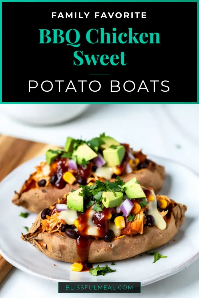 Looking for a delicious twist on dinner? Try these BBQ chicken stuffed sweet potatoes! This wholesome recipe combines shredded chicken with BBQ sauce, sweet potatoes, and healthy toppings, making it one of the best sweet potato recipes. Perfect for an easy healthy chicken dinner, BBQ stuffed sweet potatoes are a great choice for quick meals. Make this flavorful dish tonight and enjoy! Save for later! #BBQChickenStuffedSweetPotatoes #SweetPotatoRecipes #HealthyDinner #EasySweetPotatoMeals