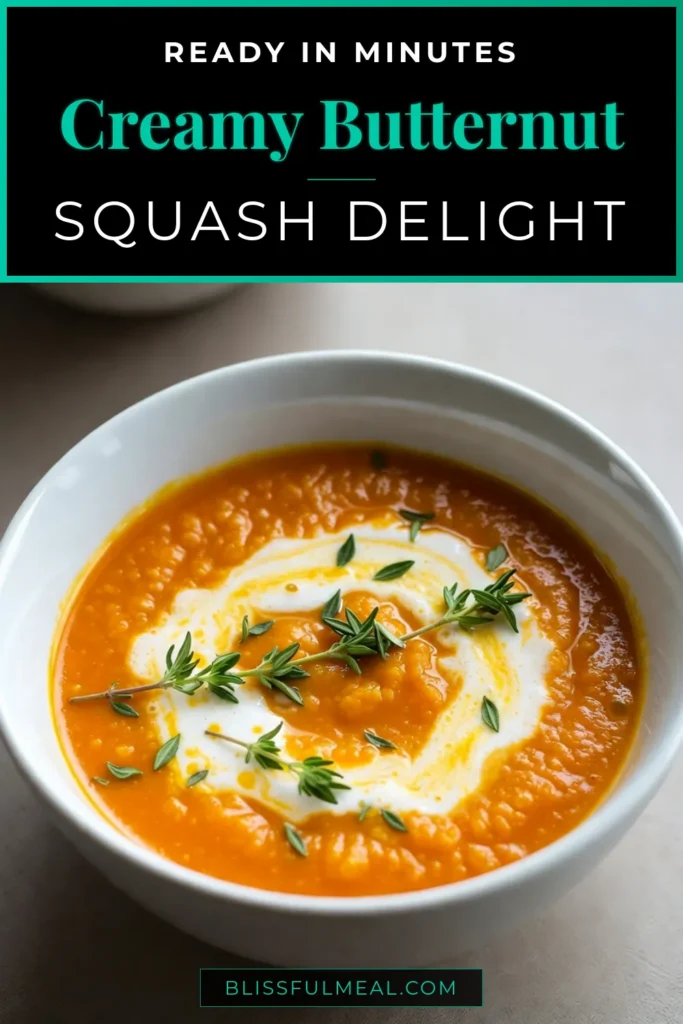 Savor the warmth of homemade butternut squash soup with this easy recipe! This creamy butternut squash soup features roasted butternut squash for an incredible depth of flavor. Perfect for vegans, this roasted butternut squash soup is both healthy and delicious. Impress your family and friends with this velvety, comforting dish that’s sure to be a hit. Try this vegan butternut squash soup today! #ButternutSquashSoup #VeganRecipes #HealthyEating #SoupLove