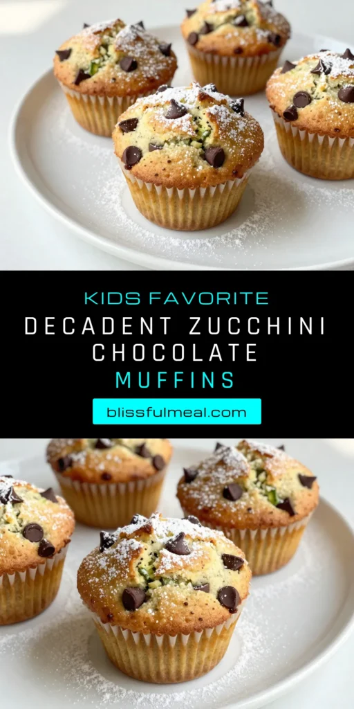 Indulge in these delicious chocolate chip zucchini muffins, perfect for a healthy snack or breakfast treat! This easy zucchini muffins recipe features grated zucchini and chocolate chips, making them a favorite for both kids and adults. Try these best zucchini muffins recipe, which cleverly includes chocolate zucchini muffins with applesauce for added moisture. Don’t miss out—save this recipe for your next baking adventure! #ZucchiniMuffins #HealthyBaking #ChocolateMuffins #EasyRecipes
