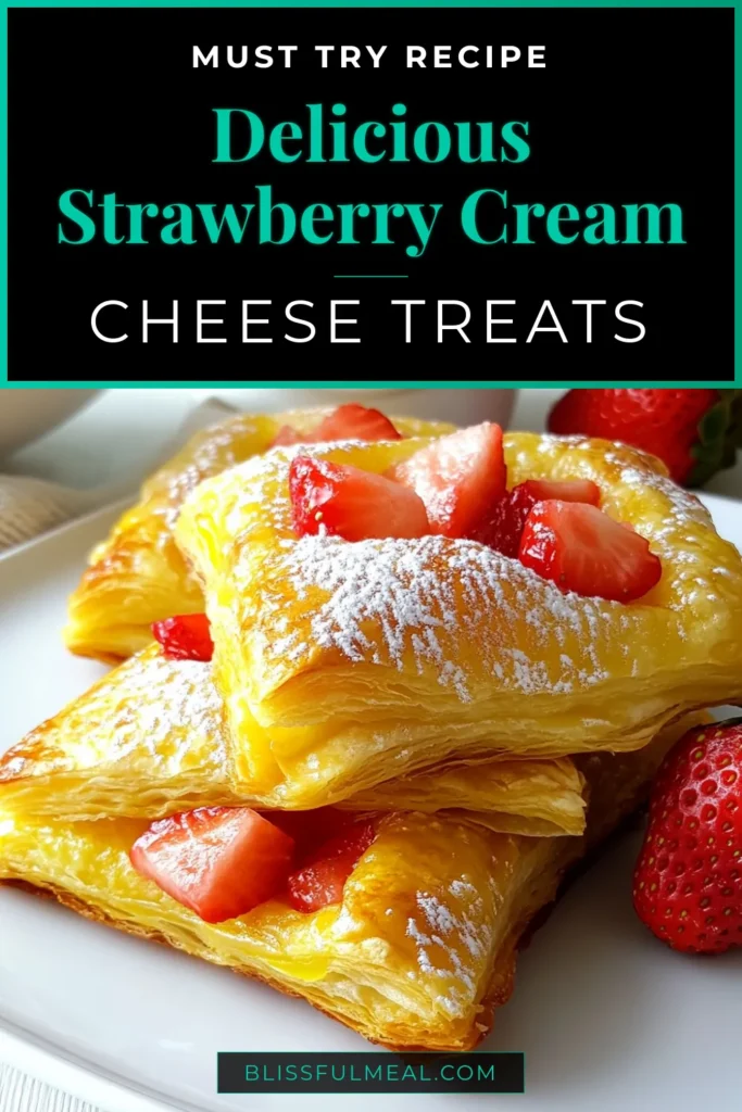 Indulge in these Strawberry Cream Cheese Danishes, the perfect easy Danish dessert for any occasion! Made with buttery puff pastry, this delightful recipe combines creamy cheese and fresh strawberries for a delicious treat. Ideal for breakfast or brunch, these cream cheese breakfast treats are simple to make and full of flavor. Try this mouthwatering recipe today and impress your loved ones! Save now for later! #StrawberryCreamCheeseDanish #PuffPastryRecipes #EasyDanishDessert #FreshStrawberryPastry