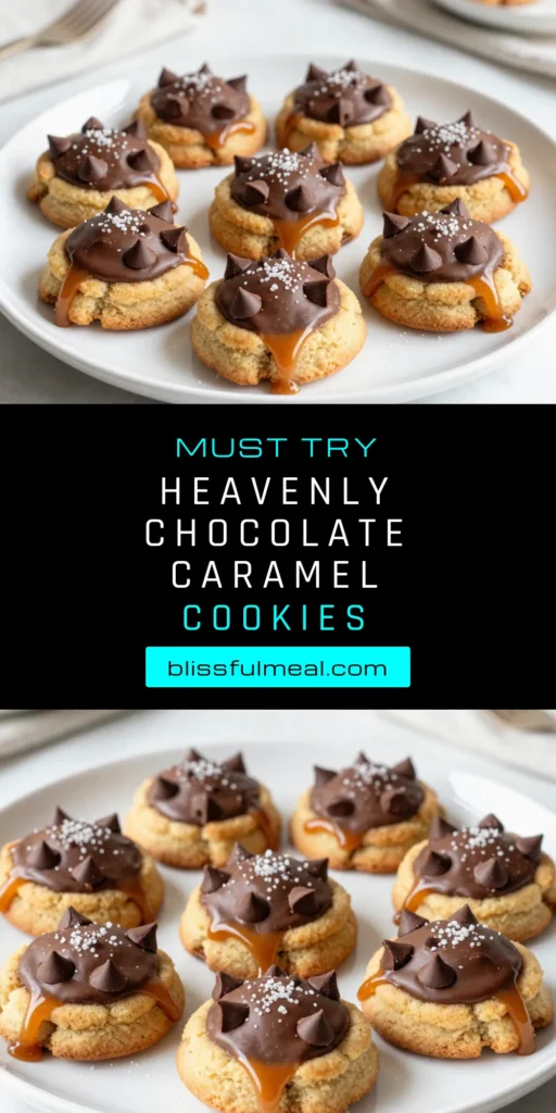 Indulge in the rich flavors of homemade chocolate turtle cookies with this easy turtle cookie recipe. These chewy chocolate caramel cookies are packed with semi-sweet chocolate chips and gooey caramel bits, creating the perfect treat for any occasion. Bake a batch today and enjoy the delightful combination of chocolate and caramel. Your family will love them! Don't forget to save for later! #ChocolateTurtleCookies #CaramelChocolateCookies #EasyTurtleCookieRecipe #HomemadeTurtleCookies