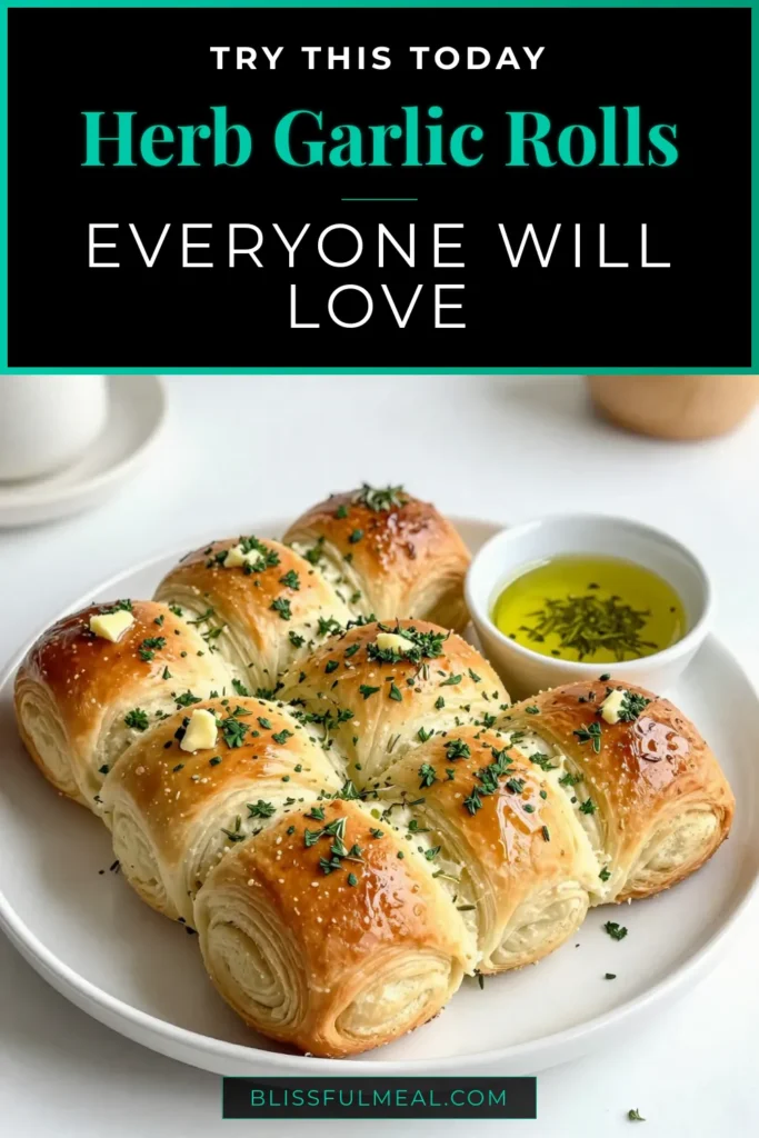 Indulge in these delicious Herb Garlic Rolls with this easy pull-apart bread recipe! Perfect for dinner or a special occasion, these Homemade Pull-Apart Rolls blend savory garlic and fresh herbs for a flavorful experience. Simple to make, they're the ultimate Easy Garlic Bread Rolls that everyone will love. Don’t miss out—try this Garlic Herb Dinner Rolls recipe today! Save and share! #GarlicBread #PullApartBread #DinnerRolls #BakingFun