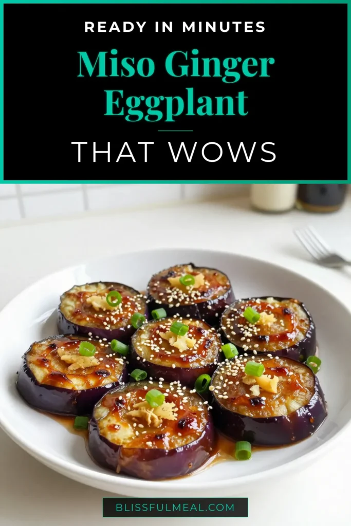 Savor the rich flavors of Miso Ginger Glazed Eggplant with this delicious glazed eggplant recipe! This healthy eggplant dish is perfect for a quick vegan meal, featuring roasted eggplant with a savory miso ginger glaze. Easy to prepare and packed with flavor, it's a must-try for fans of vegan miso recipes. Save this recipe to your boards and enjoy a delightful plant-based treat! #MisoGingerEggplant #VeganRecipes #HealthyEating #GlazedEggplant