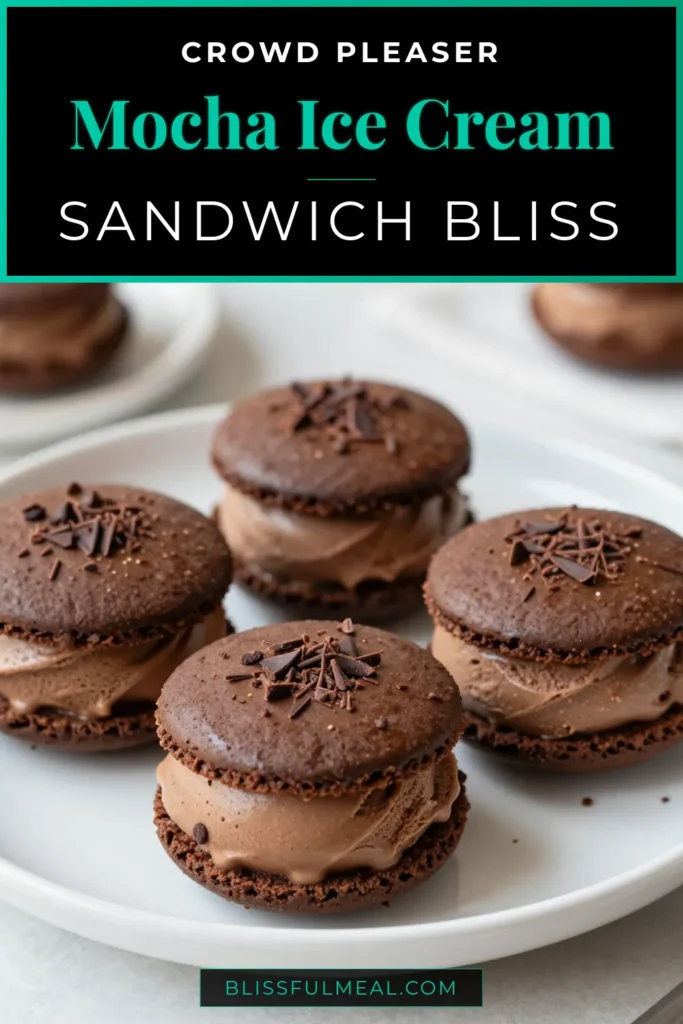 Indulge in the ultimate treat with homemade mocha ice cream sandwiches! This simple recipe combines rich chocolate cookie ice cream sandwiches with creamy coffee or mocha ice cream, perfect for espresso lovers. Delight in these delicious homemade mocha desserts that elevate your coffee dessert recipes. Ready to impress? Make these mocha ice cream sandwiches today! Save this recipe for your next sweet craving! #MochaIceCreamSandwiches #EspressoIceCreamRecipes #ChocolateCookieIceCreamSandwiches #CoffeeDessertRecipes