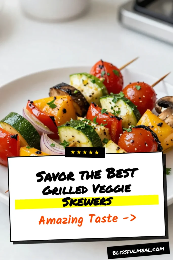 Fire up the grill this summer with delicious grilled veggie skewers marinated in a garlic herb marinade! This healthy grilling recipe features fresh seasonal veggies like bell peppers, zucchini, and mushrooms, making it a perfect option for your summer vegetable recipes. Explore tasty vegetable grilling ideas and elevate your outdoor cooking. Try this recipe today and enjoy vibrant flavors! Save for later! #GrilledVeggieSkewers #HealthyGrilling #SummerRecipe #VegetableRecipes