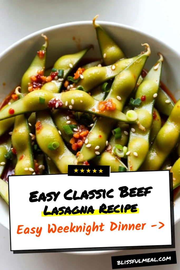 Looking for a delicious and healthy snack? Try this spicy edamame recipe featuring fiery garlic edamame that's packed with flavor! Perfect as a garlic edamame appetizer, this dish combines fresh or frozen edamame with chili paste, garlic, and sesame oil for a delightful kick. Enjoy this healthy edamame snack at your next gathering. Save this recipe now and spice up your culinary repertoire! #SpicyEdamame #GarlicEdamame #HealthySnack #EdamameWithChiliPaste