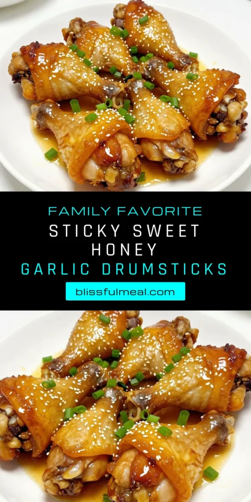 Discover the deliciousness of honey garlic chicken with this easy chicken marinade recipe! These crispy chicken drumsticks are baked to perfection, coated in a sweet and savory honey garlic glaze. Perfect for family dinners or meal prep, this chicken drumsticks recipe will impress everyone. Try it today and enjoy a flavorful meal in no time! Save this recipe for later! #HoneyGarlicChicken #BakedChickenDrumsticks #EasyChickenMarinade #CrispyChickenDrumsticks