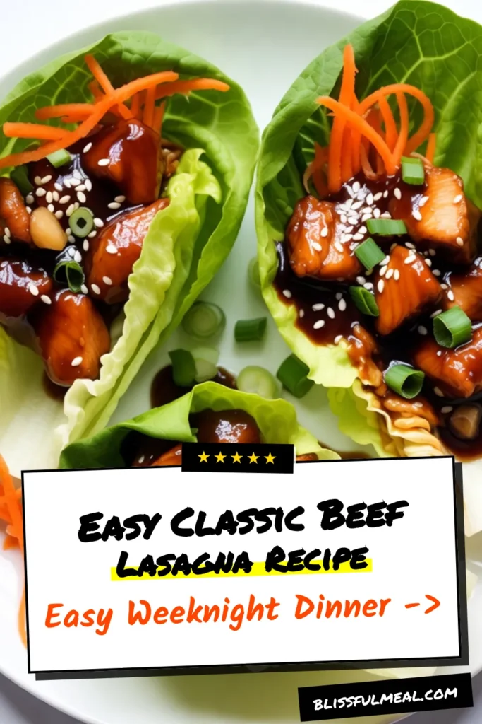 Looking for a delicious and healthy meal? Try these Teriyaki Chicken Lettuce Cups! This recipe combines tender chicken, savory sauce, and vibrant veggies—perfect for a low-carb dinner. Easy to make and packed with flavor, these lettuce wraps are a fun twist on traditional Asian cuisine. Enjoy these healthy chicken recipes that everyone will love! Save this recipe for your next meal prep. #TeriyakiChickenLettuceCups #LowCarbRecipes #EasyAsianRecipes #LettuceWrapRecipes