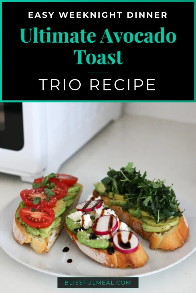 Discover the ultimate avocado toast recipe with this Minute Avocado Toast Trio! Perfect for easy avocado toast, it's a delicious and healthy breakfast idea that you can whip up in just 10 minutes. Enjoy whole grain avocado toast topped with fresh tomatoes, radishes, feta, and vibrant herbs. Elevate your morning routine with these tasty avocado toast toppings. Save this recipe for your next brunch! #AvocadoToast #HealthyBreakfast #EasyRecipes #WholeGrainToast