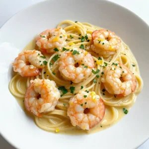 - 1 lb large shrimp, peeled and deveined - 4 tablespoons unsalted butter - 4 tablespoons olive oil - 4 cloves garlic, minced - 1 teaspoon red pepper flakes (adjust to taste) - Zest of 1 lemon - Juice of 2 lemons - Salt and freshly cracked black pepper to taste - 1/2 cup chicken broth or vegetable broth - 1/2 cup finely chopped fresh parsley - 8 oz linguine or spaghetti - Grated Parmesan cheese for serving (optional) This dish sings with fresh flavors. The large shrimp are the stars, providing a juicy bite. The unsalted butter and olive oil create a smooth base. Garlic adds depth, while red pepper flakes give a gentle kick. The lemon zest and juice bring brightness and balance to every bite. You can adjust the heat by adding more or less red pepper flakes. The fresh parsley adds a pop of color and freshness. The chicken or vegetable broth enhances the sauce, making it rich and savory. If you want, sprinkle some grated Parmesan cheese on top when serving for extra flavor. Gather all these ingredients before you start. This way, you&rsquo;ll have everything ready for a quick and easy cooking experience. Enjoy the vibrant tastes of this Lemon Garlic Shrimp Scampi! {{ingredient_image_2}} - Bring salted water to a boil. - Cook linguine or spaghetti until al dente. - Drain and reserve about 1/2 cup of starchy water. To start, I fill a large pot with water and add salt. The salt helps flavor the pasta as it cooks. Once the water boils, I add the linguine or spaghetti. I cook it according to the package instructions. Al dente means the pasta should be firm but not hard. After cooking, I drain the pasta and save some starchy water. This water will help make the sauce creamy. - Heat olive oil and butter in a skillet. - Saut&eacute; garlic and red pepper flakes. - Cook shrimp until pink and opaque. Next, I grab a large skillet and heat olive oil with butter over medium heat. The oil and butter add richness to the dish. Once melted, I toss in minced garlic and red pepper flakes. I saut&eacute; them for about a minute. I want the garlic to smell good without browning. Then, I add the shrimp to the skillet. I spread them out evenly and season with salt, pepper, and lemon zest. I cook them for 2-3 minutes on each side until they turn pink and opaque. - Add broth and lemon juice to the skillet. - Toss in cooked pasta and remaining butter. - Adjust seasoning and incorporate parsley. In this step, I pour chicken broth and fresh lemon juice into the skillet. I stir gently to mix everything. I let it simmer for another 2 minutes. This helps the flavors come together nicely. After that, I add the cooked pasta and the rest of the butter. I toss everything well. If the dish looks dry, I add some of the starchy water until it&rsquo;s creamy. Finally, I remove the skillet from heat and fold in chopped parsley. I taste it and adjust the seasoning as needed. This step ensures every bite is full of flavor. Make sure the shrimp are evenly spread in the skillet. This helps them cook well. If you pile them up, they may steam instead of sear. Cook the shrimp for 2-3 minutes on each side. Remove them when they turn pink and opaque. Overcooking makes them tough, which is not what we want. Use reserved pasta water to adjust the sauce's creaminess. This starchy water helps bind the sauce to the pasta. Keep tasting as you mix in the pasta. This way, you can balance the flavors just right. If it tastes flat, add a bit more lemon juice or salt. To boost brightness, add more lemon juice or zest. The lemon gives a fresh kick that brightens the dish. You can also incorporate fresh herbs, like parsley or basil. They add a burst of freshness and color to your meal. Don't be afraid to experiment with flavors! Pro Tips Use Fresh Shrimp: Always try to use the freshest shrimp available for the best flavor and texture. Frozen shrimp can work in a pinch, but be sure to thaw them properly before cooking. Control the Heat: When cooking the garlic, be careful not to let it brown as it can become bitter. Keep the heat at medium and stir frequently. Perfect Pasta Cooking: Make sure to cook your pasta al dente, so it retains a slight firmness. This helps it hold up when tossed with the sauce. Enhance the Sauce: For extra depth of flavor, you can add a splash of white wine to the sauce after cooking the shrimp, allowing it to reduce slightly before adding the broth. {{image_4}} You can switch out shrimp for other seafood. Scallops work well and have a sweet taste. Lobster gives a rich flavor and makes the dish fancy. If you want more variety, add mussels. They bring a nice briny taste to the dish. Mixing different seafood gives a lovely medley. If you need gluten-free options, you can use gluten-free pasta. It tastes just as good in this recipe. You can also change your pasta type. Fettuccine or penne makes a nice swap for linguine. Each pasta shape holds the sauce differently, so try what you like best. Adding extra ingredients can make your dish more colorful and tasty. Spinach is a great option because it wilts down nicely. Cherry tomatoes add a pop of color and sweetness. If you want to deepen the flavor, try adding white wine. Just pour it into the skillet with the broth and lemon juice. This gives the dish a nice complexity. After enjoying your Lemon Garlic Shrimp Scampi, let the dish cool down. Place any leftovers in an airtight container. This helps keep the flavors fresh. You can store it in the fridge for up to 2 days. When you want to enjoy leftovers, reheat them gently. Use a skillet and add a splash of broth. This keeps the dish moist and tasty. If you prefer the microwave, cover your dish with a damp paper towel. This helps keep moisture in while it heats. Freezing this dish is not the best choice. Pasta can become mushy when thawed. If you really want to freeze it, store the shrimp separately. This way, you can keep the shrimp fresh when you are ready to cook them again. Yes, but make sure to thaw before cooking. Frozen shrimp work well in many dishes. Just place them in the fridge overnight or run them under cold water. This helps keep the shrimp plump and tasty. To add spice, increase red pepper flakes or add diced fresh chili. You can start with a pinch and taste as you go. This allows you to find the right heat level for your taste. Pair with a side salad, crusty bread, or steamed vegetables. A fresh salad brightens the meal. Crusty bread soaks up the sauce perfectly. Steamed veggies add color and nutrition. Enjoy mixing and matching! Lemon Garlic Shrimp Scampi is a simple yet delicious dish. We explored the main ingredients, step-by-step instructions, and tips to enhance flavor. Remember to cook shrimp just right for tenderness and adjust sauce consistency with pasta water. Feel free to mix and match seafood or pasta types to suit your taste. With careful storage and reheating, leftovers can stay tasty for days. Enjoy making this flavorful meal that can impress anyone at your table!