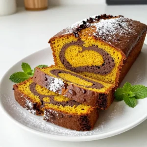 - 1 cup canned pumpkin puree - 1/2 cup brown sugar, packed - 1/2 cup granulated sugar - 1/2 cup vegetable oil - 2 large eggs - 1/2 teaspoon pure vanilla extract - 1 1/2 cups all-purpose flour - 1 teaspoon baking soda - 1 teaspoon baking powder - 1 teaspoon ground cinnamon - 1/2 teaspoon ground nutmeg - 1/4 teaspoon salt - 1/2 cup semi-sweet chocolate chips, melted - 1 teaspoon hot water (optional) - Canned pumpkin puree: This gives the bread its moist texture and rich flavor. - Sugars: Brown sugar adds depth, while granulated sugar sweetens the batter. - Vegetable oil: It keeps the bread soft and adds richness. - Eggs: They bind the ingredients and help the bread rise. - Flour: All-purpose flour provides structure. - Baking soda and powder: These agents make the bread rise and become fluffy. - Spices: Cinnamon and nutmeg enhance the warmth and aroma of fall. - Chocolate chips: They add a sweet swirl of chocolate flavor that pairs well with pumpkin. - Eggs: Use flaxseed meal mixed with water (1 tablespoon flaxseed + 2.5 tablespoons water) for each egg. - Vegetable oil: Substitute with melted coconut oil or applesauce for a fruit-based option. - Flour: Gluten-free all-purpose flour works as a fine alternative. - Chocolate chips: Use dairy-free chocolate chips for a vegan option. {{ingredient_image_2}} First, gather all your ingredients. You need: - 1 cup canned pumpkin puree - 1/2 cup brown sugar, packed - 1/2 cup granulated sugar - 1/2 cup vegetable oil - 2 large eggs - 1/2 teaspoon pure vanilla extract - 1 1/2 cups all-purpose flour - 1 teaspoon baking soda - 1 teaspoon baking powder - 1 teaspoon ground cinnamon - 1/2 teaspoon ground nutmeg - 1/4 teaspoon salt - 1/2 cup semi-sweet chocolate chips, melted - 1 teaspoon hot water (optional) Now, preheat your oven to 350&deg;F (175&deg;C). Grease a 9x5-inch loaf pan or line it with parchment paper. In a large bowl, mix the pumpkin puree, brown sugar, granulated sugar, vegetable oil, eggs, and vanilla extract. Whisk until the mixture is smooth. In a separate bowl, sift together the flour, baking soda, baking powder, cinnamon, nutmeg, and salt. Add the dry mix to the wet mix slowly. Stir gently until combined; a few lumps are fine. Divide the batter into two equal parts. In one part, stir in the melted chocolate chips. If the chocolate is thick, add 1 teaspoon of hot water to smooth it out. Now, pour the pumpkin batter and chocolate batter into the loaf pan, alternating them. Take a knife or skewer and swirl the batters together for a pretty marbled look. Bake the bread for 60-70 minutes. To check if it's done, insert a toothpick into the center. It should come out clean or with some moist crumbs. If not, give it more time. Once your bread is baked, take it out of the oven. Let it cool in the pan for about 10 minutes. Then, gently move it to a wire rack to cool completely. When it's cool, slice it into pieces. For a nice touch, serve it on a rustic wooden board. A sprinkle of powdered sugar or a dollop of whipped cream can make it special. Enjoy your cozy fall treat! To get the perfect swirl in your Chocolate Swirl Pumpkin Bread, start by pouring the batters carefully. Use a spoon to alternate dollops of pumpkin and chocolate batters. Then, take a knife or skewer and gently swirl them together. Don&rsquo;t mix too much; you want to see both colors. The more you swirl, the less distinct your layers will be. Aim for a marbled look that shows both the pumpkin and chocolate. - Overmixing: When you combine the wet and dry ingredients, mix just until combined. Overmixing can lead to a dense bread. - Wrong oven temp: Be sure your oven is at 350&deg;F (175&deg;C). An incorrect temperature can cause uneven baking. - Skipping the toothpick test: Always use a toothpick to check for doneness. If it comes out wet, your bread needs more time. - Not cooling properly: Let the bread cool in the pan for 10 minutes. This helps it firm up before you slice. Adding spices can boost the flavor. Try adding: - 1/2 teaspoon ground ginger for warmth. - 1/4 teaspoon ground cloves for depth. - A handful of chopped nuts, like walnuts or pecans, for crunch. Feel free to mix and match spices. Each addition can change the taste and keep it exciting. You can also swap in dark chocolate for a richer flavor. Pro Tips Use Room Temperature Ingredients: Ensure that your eggs and any other refrigerated ingredients are at room temperature before mixing. This helps create a smoother batter and promotes even baking. Don&rsquo;t Overmix the Batter: Overmixing can lead to a dense bread. Mix just until the ingredients are combined; it&rsquo;s okay if there are a few lumps. Check for Doneness Early: Ovens can vary in temperature. Start checking for doneness at the 50-minute mark to prevent overbaking. Cool Completely Before Slicing: Allow the bread to cool completely on a wire rack before slicing. This helps maintain its texture and prevents it from becoming gummy. {{image_4}} You can make this chocolate swirl pumpkin bread gluten-free. Use a 1:1 gluten-free flour blend instead of all-purpose flour. This blend often includes rice flour or almond flour. It&rsquo;s a simple swap. Just check the blend for xantham gum. If it doesn't have it, add 1/2 teaspoon to help with structure. To make this recipe vegan, replace the eggs with flax eggs. Mix 1 tablespoon of ground flaxseed with 2.5 tablespoons of water. Let it sit for 5 minutes to gel. For the chocolate, choose dairy-free chocolate chips. It&rsquo;s easy to find these in stores today. You can also use applesauce instead of oil for a lighter option. You can add different flavors to your pumpkin bread. Chopped nuts like walnuts or pecans add a nice crunch. You can also include dried fruits like cranberries or raisins for sweetness. For a spicier taste, add a pinch of ginger or cloves. Don&rsquo;t be afraid to get creative with your flavors! Each twist makes this bread a new treat. To keep your chocolate swirl pumpkin bread fresh, wrap it tightly in plastic wrap. Place it in an airtight container. This will help prevent it from drying out. Store it at room temperature for up to four days. If you want to keep it longer, consider freezing it. For longer storage, you can freeze the pumpkin bread. First, let it cool completely. Then, wrap individual slices or the whole loaf in plastic wrap. To protect it further, place it in a freezer-safe bag or container. This method keeps it fresh for up to three months. When you're ready to enjoy, simply thaw it at room temperature. To reheat your pumpkin bread, you have a few options. You can use the oven for even heating. Preheat it to 350&deg;F (175&deg;C). Place the bread on a baking sheet and heat for about 10-15 minutes. If you're in a hurry, the microwave works too. Heat individual slices for about 15-20 seconds. Enjoy it warm with a pat of butter or a scoop of ice cream. Yes, you can use fresh pumpkin. Just make sure to cook it first. Roast or steam the pumpkin until soft. Then, blend it into a smooth puree. This will keep the flavor fresh and bright in your bread. Fresh pumpkin may add a different texture and taste. You may need to adjust the sugar based on its sweetness. To check if the bread is done, insert a toothpick into the center. If it comes out clean or has a few moist crumbs, your bread is ready. Bake it for about 60 to 70 minutes. Ovens can vary, so keep an eye on it after the first hour. Let it cool in the pan for 10 minutes before transferring it to a wire rack. Absolutely! You can use this recipe to make mini loaves or muffins. For mini loaves, fill the pans about halfway and bake for 30 to 40 minutes. For muffins, fill the cups about two-thirds full and bake for 20 to 25 minutes. Use the toothpick test to check for doneness. These smaller sizes are perfect for sharing or freezing! This blog post covered important steps to make delicious pumpkin bread. You learned about the key ingredients and how to substitute allergens. The step-by-step instructions guide you through preparation, baking, and cooling. Tips and tricks help you avoid common mistakes and enhance flavors. We also explored variations for gluten-free and vegan options. Remember to store your leftovers properly and can even freeze them. With these insights, you can bake with confidence. Enjoy your homemade pumpkin bread today!