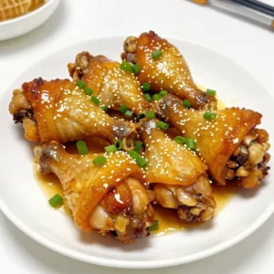 For this tasty honey garlic chicken drumsticks recipe, you will need: - 8 chicken drumsticks - 1/2 cup honey - 1/4 cup low-sodium soy sauce - 4 cloves garlic, minced - 1 tablespoon fresh ginger, finely grated - 1 tablespoon apple cider vinegar - 1 teaspoon sesame oil - Salt and pepper to taste - 2 green onions, thinly sliced (for garnish) - Sesame seeds (for garnish) These ingredients work together to create a sweet and savory dish that you will love. If you're missing any of these ingredients, don't worry! Here are some easy swaps: - Chicken Drumsticks: You can use thighs or wings instead. - Honey: Maple syrup makes a good substitute. - Soy Sauce: Use tamari for a gluten-free version. - Garlic: Garlic powder can work in a pinch. - Ginger: Ground ginger is a fine alternative if fresh isn't available. - Apple Cider Vinegar: White vinegar or lemon juice can replace it. - Sesame Oil: Use olive oil for a different flavor. These swaps won&rsquo;t change the essence of the dish. Choosing fresh ingredients makes a big difference. Here&rsquo;s how to select the best: - Chicken: Look for drumsticks that are pink and firm. The skin should be intact. - Honey: Choose pure honey. Check the label for additives or fillers. - Garlic: Select bulbs that are firm and dry. Avoid any that feel soft or sprouted. - Ginger: Pick pieces that are smooth and firm. Fresh ginger has a strong scent. - Green Onions: Choose bright green stalks. They should be crisp, not wilted. Fresh ingredients bring out the best flavors in your honey garlic chicken drumsticks. Enjoy the cooking process! {{ingredient_image_2}} Start by gathering your ingredients. In a big bowl, mix together: - 1/2 cup honey - 1/4 cup low-sodium soy sauce - 4 cloves garlic, minced - 1 tablespoon fresh ginger, finely grated - 1 tablespoon apple cider vinegar - 1 teaspoon sesame oil - A pinch of salt and pepper Whisk it all together. This mix will be the marinade. Next, add your 8 chicken drumsticks. Make sure each drumstick gets coated well. Cover the bowl with plastic wrap. Place it in the fridge for at least 1 hour. If you can let it sit overnight, the flavor will be even better. When you&rsquo;re ready to cook, preheat your oven to 425&deg;F (220&deg;C). While the oven heats, line a baking sheet with aluminum foil. This makes cleanup easy. Place a wire cooling rack on top of the baking sheet. This helps air flow around the chicken, making it crispier. Take the drumsticks out of the marinade. Lay them on the cooling rack. Keep the leftover marinade; you will use it later. Bake the chicken for 25 minutes. After this time, take the drumsticks out. Brush them with the reserved marinade. Put them back in the oven for another 10-15 minutes. Check that the internal temperature reaches 165&deg;F (74&deg;C). For a crispy finish, switch your oven to broil. Broil the drumsticks for 3-5 minutes, watching closely to avoid burning. Once done, remove the drumsticks from the oven. Let them rest for a few minutes. Garnish with thinly sliced green onions and a sprinkle of sesame seeds. Serve on a platter with a drizzle of remaining marinade. Enjoy your tasty honey garlic chicken drumsticks! To get that shiny glaze, use the reserved marinade. After baking, brush it on the drumsticks. This step adds flavor and a beautiful look. You can also mix a little honey with the marinade for extra shine. Just be sure to watch the drumsticks closely while they bake. The glaze can burn easily if you leave it in too long. For crispy skin, start with a wire rack. This keeps the chicken elevated, allowing air to flow all around. Make sure to pat the drumsticks dry before marinating. Removing moisture helps them crisp up better. Broiling at the end gives you that nice crunch. Just keep an eye on them so they don&rsquo;t burn. To save time, marinate the chicken the night before. This lets the flavors soak in deeply. You can also prep the marinade in advance. Store it in the fridge until you're ready to use it. Line your baking sheet with foil for easy cleanup. This way, you focus more on enjoying your meal and less on washing dishes. Pro Tips Marinating Time Matters: The longer you marinate the drumsticks, the more flavor they will absorb. Aim for at least 1 hour, but overnight is ideal for maximum taste. Use a Meat Thermometer: To ensure perfectly cooked chicken, use a meat thermometer to check for an internal temperature of 165&deg;F (74&deg;C). This helps avoid overcooking and drying out the meat. Watch the Broiler: When broiling for extra crispiness, stay close to avoid burning. Keep an eye on the drumsticks as they can go from perfectly crispy to charred in seconds. Customize Your Glaze: Feel free to add your favorite spices or hot sauce to the marinade for a personalized kick. Experiment with flavors to make this dish your own! {{image_4}} If you want to switch things up, try chicken wings instead of drumsticks. Use the same marinade for that sweet, garlicky flavor. Just reduce the marinating time to about 30 minutes. Wings cook faster. Bake them at 425&deg;F for 20-25 minutes. For extra crispiness, broil them for a few minutes. This option is great for parties or game days. Grilling adds a smoky flavor that pairs well with honey garlic. After marinating your drumsticks, preheat your grill to medium-high. Place the drumsticks on the grill and cook for about 15-20 minutes. Turn them often to get even cooking. Use the reserved marinade to baste the drumsticks during the last few minutes. This will give them a nice glaze and keep them juicy. If you like heat, add some spice to your honey garlic drumsticks. Mix in red pepper flakes or sriracha to the marinade. Start with 1 teaspoon and adjust to your taste. The heat balances the sweetness of the honey. After cooking, sprinkle some chopped fresh chili on top for a vibrant touch. This version is perfect for those who enjoy a kick in their meal. To store leftover honey garlic chicken drumsticks, first let them cool down. Place them in an airtight container. You can also wrap them tightly in plastic wrap. Leftover drumsticks can stay fresh in the fridge for up to 3 days. If you want to keep them longer, consider freezing. When you are ready to enjoy the leftovers, reheating is key. The best way to reheat drumsticks is in the oven. Preheat your oven to 350&deg;F (175&deg;C). Place the chicken on a baking sheet lined with foil. Heat them for about 15-20 minutes. This method keeps them crispy and tasty. You can also microwave them, but this may make the skin less crispy. Freezing drumsticks is a great option for meal prep. To freeze, place the cooled drumsticks in freezer bags. Remove as much air as possible to prevent freezer burn. They can last for up to 3 months in the freezer. When you are ready to eat, thaw them in the fridge overnight before reheating. This way, they will taste fresh and delicious! The best way to marinate chicken is to use a mix of flavors. I like to whisk together honey, soy sauce, minced garlic, grated ginger, apple cider vinegar, and sesame oil. This mix makes the chicken taste great. You should coat the drumsticks well in the marinade. Cover the bowl and chill it in the fridge. Marinating for at least one hour works, but overnight brings the most flavor. Yes, you can use other types of chicken. Chicken thighs or wings also work well. Just make sure to adjust the cooking time. Chicken pieces like breasts can dry out quicker, so check them often. The marinade will still give great flavor no matter what cut you use. Bake the drumsticks for 25 minutes at 425&deg;F (220&deg;C). After that, brush them with the reserved marinade. Then, bake for another 10 to 15 minutes. Check if they reach an internal temperature of 165&deg;F (74&deg;C). For a crispy finish, broil them for 3 to 5 minutes. This step makes the skin nice and crunchy. This blog post covered the key ingredients for delicious drumsticks, along with smart tips for selecting fresh ones. I shared step-by-step instructions for marinating, baking, and serving chicken, ensuring crispy skin and a perfect glaze. We explored tasty variations like honey garlic and spicy options, plus helpful storage tips for leftovers. In the end, you have everything needed to make drumsticks a favorite meal. Enjoy cooking simple and tasty chicken that everyone loves!