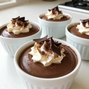 - 200g dark chocolate (70% cocoa), finely chopped - 3 large eggs, yolks and whites separated - 1/4 cup granulated sugar - 1 tablespoon instant espresso powder - 1/2 teaspoon vanilla extract - 1 cup heavy cream, well-chilled To make Chocolate Espresso Mousse, start with dark chocolate. I love using chocolate with 70% cocoa for a rich taste. Next, you need three large eggs. You&rsquo;ll separate the yolks and whites. The egg yolks add creaminess, while the whites make the mousse light. Granulated sugar sweetens the mix, while instant espresso powder gives a nice coffee kick. A dash of vanilla extract enhances all the flavors. Finally, chilled heavy cream creates that smooth, airy texture we all crave. - Dark chocolate shavings - Cocoa powder For garnish, I suggest dark chocolate shavings. They look fancy and taste great. You can also use a light dusting of cocoa powder. This adds a nice touch and extra chocolate flavor. - Alternative sweeteners - Vegan chocolate options If you want to change things up, consider using alternative sweeteners. They can be a great option for those watching their sugar. For vegan options, you can find vegan chocolate. This way, everyone can enjoy the mousse! {{ingredient_image_2}} To melt the chocolate, use a double boiler method. Place chopped dark chocolate in a heatproof bowl. Set this bowl over a pot of simmering water. Stir gently until the chocolate melts and is smooth. Make sure the bowl does not touch the water. Once melted, remove it from heat. Let the chocolate cool slightly. This cooling helps avoid cooking the eggs later. In a separate bowl, mix the egg yolks with sugar, espresso powder, and vanilla. Whisk these ingredients together until creamy and thick. This should take about 2-3 minutes. Look for a light color and a smooth texture. This mix is crucial for the mousse base. Now, slowly pour the melted chocolate into the egg yolk mix. Stir constantly to blend. This helps combine without cooking the yolks. Next, prepare the egg whites. In a clean bowl, beat the egg whites with a pinch of salt. Keep whisking until soft peaks form. They should gently bend when you lift the whisk. Carefully fold the beaten egg whites into the chocolate mixture. Use a spatula and gentle, sweeping motions. This keeps the mousse light and fluffy without any white streaks. For the cream, take your chilled heavy cream and beat it in another bowl. Use an electric mixer or a whisk until soft peaks form. Be careful not to over-whip; you want it to stay smooth. Gently fold the whipped cream into the chocolate mix. Use the same careful technique. This step is key for the mousse's airy texture. Spoon or pipe the mousse into individual glasses or bowls. Cover them with plastic wrap or lids. Refrigerate for at least 2 hours. This chilling time helps the mousse set properly. When ready to serve, take the mousse out of the fridge. Garnish with dark chocolate shavings or a light dusting of cocoa powder. This adds an elegant touch and makes your dessert look amazing. Enjoy your rich and indulgent mousse! To make a great mousse, keep your ingredients at the right temperature. Warm chocolate can cook the eggs if mixed too soon. Let it cool a bit before combining. This helps keep your mousse smooth and creamy. Watch out for overwhipping when you beat the cream or egg whites. If you whip too much, the mixture will become grainy. You want soft peaks, not stiff ones. Soft peaks hold their shape without being too firm. Pick mixing bowls that are large and clean. Metal or glass bowls work best. They help keep everything cool when mixing. If you use plastic, it can hold onto grease, which you want to avoid. For mixing, you can use an electric mixer or a manual whisk. An electric mixer saves time and effort, but a manual whisk gives you more control. Choose what feels right for you. Want to add a twist to your mousse? Try spices like cinnamon or nutmeg. Just a pinch can take it to the next level. These spices blend well with chocolate and espresso. You can also play with flavored extracts. Instead of vanilla, try almond or hazelnut for a unique taste. Just remember to adjust the amount based on the strength of the extract. Experimenting can lead to tasty surprises! Pro Tips Use Quality Chocolate: For the best flavor, choose high-quality dark chocolate with at least 70% cocoa content. The richer the chocolate, the better your mousse will taste. Room Temperature Eggs: Using room temperature eggs will help them whip better, resulting in a lighter and fluffier mousse. Chill Your Equipment: Before whipping the cream, chill your mixing bowl and beaters in the refrigerator. This helps the cream whip faster and achieve the desired consistency. Don&rsquo;t Rush the Folding: When folding in the egg whites and whipped cream, take your time. Gentle folding retains air, ensuring your mousse remains light and airy. {{image_4}} You can use different types of chocolate in your mousse. Dark chocolate gives a rich flavor. I love using 70% cocoa dark chocolate for a deep taste. Milk chocolate adds a sweeter note. It makes the mousse smoother and creamier. White chocolate is another fun option. It has a sweet, buttery taste, but it lacks the espresso's boldness. You can mix white chocolate with dark chocolate for a unique twist. Adding liqueurs can enhance your mousse. Coffee liqueurs like Kahl&uacute;a blend well with the espresso. They add a rich flavor that complements the chocolate. For dessert liqueurs, try Amaretto or Frangelico. They give a nutty taste that pairs nicely. If you want to skip the alcohol, use coffee extracts or flavored syrups. They provide great taste without the buzz. Fruits can brighten your mousse. Adding vanilla or orange zest gives a nice touch. The zest adds a fresh fragrance to the rich chocolate. You can also try pureed fruits like raspberries or strawberries. They add a fruity layer that contrasts with the chocolate. This will make your mousse unique and flavorful. To keep your mousse fresh, store it in airtight containers. Glass jars or plastic containers work well. Make sure to cover the tops tightly. This helps keep moisture out and prevents odors. Your mousse stays fresh for about 3 days in the fridge. After that, it may lose its creamy texture. Yes, you can freeze mousse! However, this may change its texture. To freeze, scoop the mousse into a container and cover it tightly. It can last for up to 1 month in the freezer. For best results, thaw the mousse in the fridge overnight before serving. This keeps it smooth and helps regain some of its original texture. You cannot really reheat mousse, as heat changes its character. Instead, serve it chilled after thawing. If you freeze it, let it sit in the fridge to return to a nice, cool state. Enjoy your mousse as a fancy dessert, just like fresh! Chocolate espresso mousse has simple yet rich ingredients: - 200g dark chocolate (70% cocoa), finely chopped - 3 large eggs, yolks and whites separated - 1/4 cup granulated sugar - 1 tablespoon instant espresso powder - 1/2 teaspoon vanilla extract - Pinch of salt - 1 cup heavy cream, well-chilled - Dark chocolate shavings or cocoa powder for garnish These ingredients create a creamy and decadent treat. The dark chocolate brings deep flavor, while the espresso adds a pleasant kick. Making chocolate espresso mousse takes about 20 minutes of prep time. After that, you need to chill it for at least 2 hours. So, the total time is 2 hours and 20 minutes. This includes whipping, folding, and chilling to let the flavors meld. Yes, you can make chocolate espresso mousse ahead of time. It tastes even better after chilling in the fridge. I suggest making it a day before serving. Just cover it well. This way, the mousse will have time to set and develop its rich flavors. Yes, chocolate espresso mousse is gluten-free. The ingredients used, like dark chocolate and eggs, do not contain gluten. Always check labels if you're using pre-packaged items to ensure they meet gluten-free standards. This dessert is safe for those who avoid gluten. Chocolate espresso mousse is a simple and delightful dessert. You learned about key ingredients like dark chocolate, eggs, and heavy cream. The recipe&rsquo;s steps focused on melting chocolate, whipping cream, and folding techniques. Tips helped you avoid common mishaps for the best taste. Lastly, variations and storage info provided room for creativity. Now, you can make and enjoy this rich treat with confidence! Happy cooking!